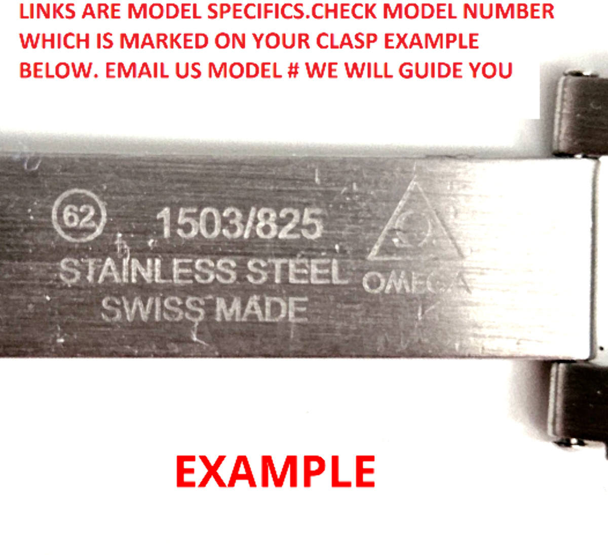 LINK FOR OMEGA SEAMASTER 1503/825 1503/826 1513/825 BRACELET 20MM BAND TUBE/PIN