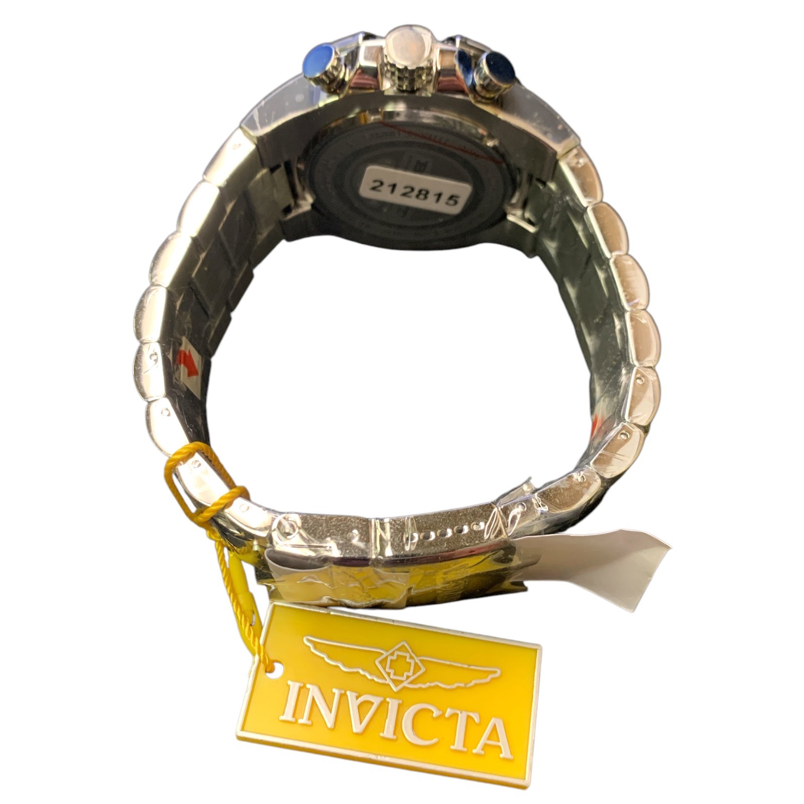 Invicta Men’s ‘Bolt’ 52mm Quartz Watch, Stainless Steel, Black/Silver Bezel