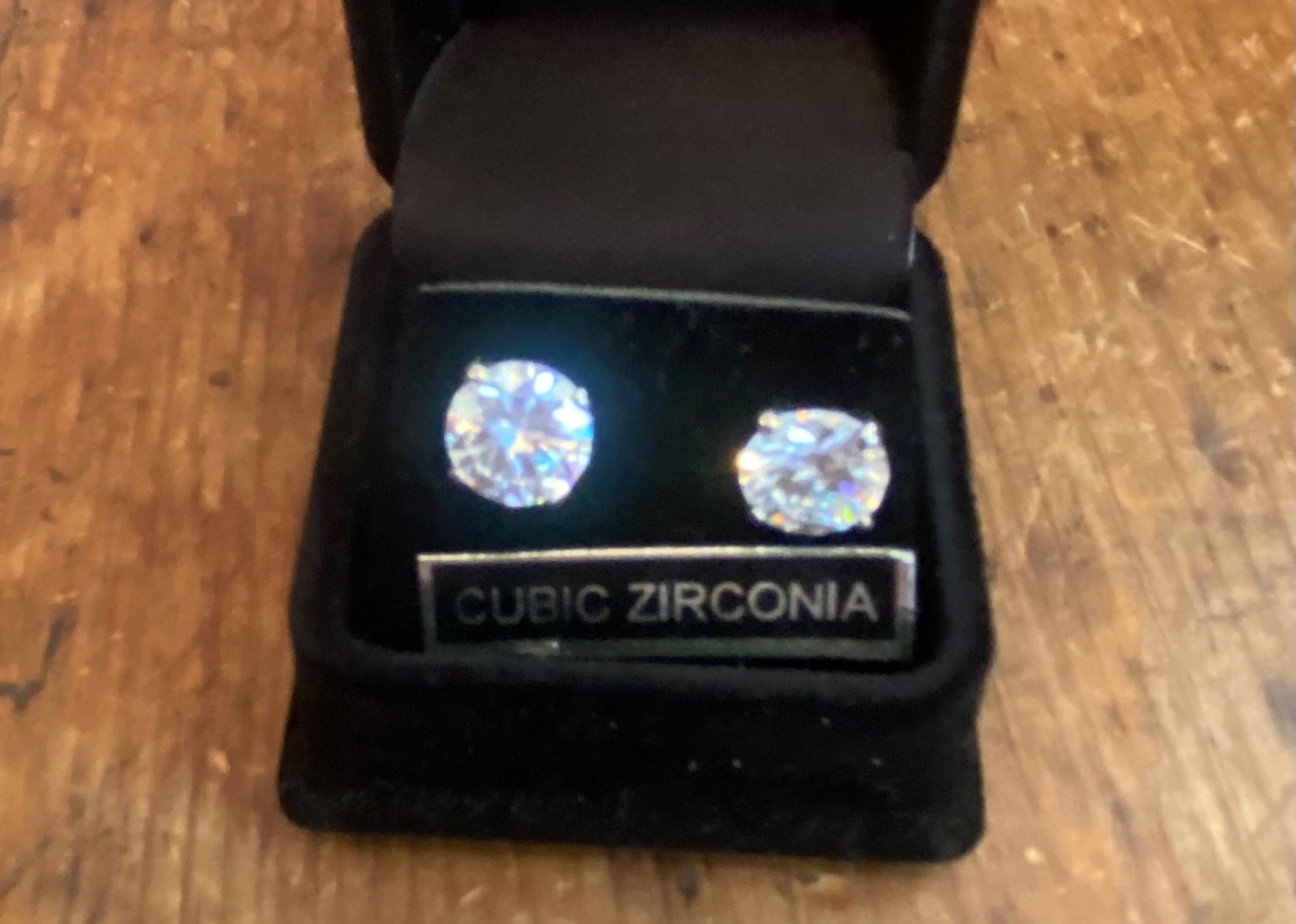 new old stock qubic zirconia earrings