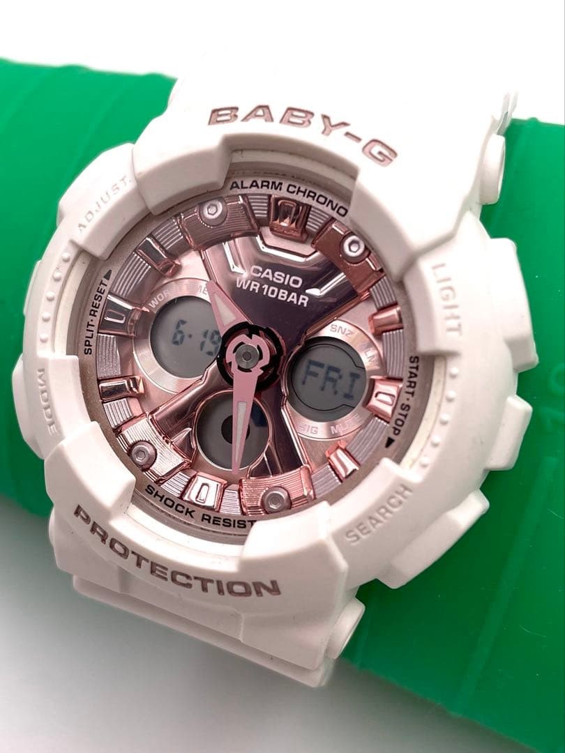 Working CASIO BABY-G BA 130 white pink