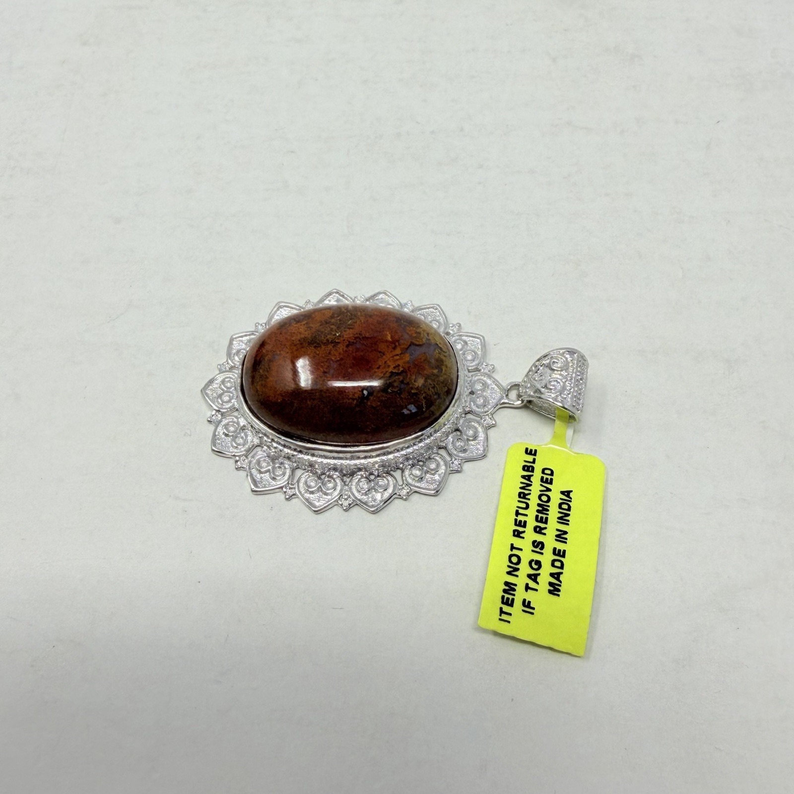 Shop LC KARIS Aqua Nueva Moss Platinum Bond Brass Pendant without Chain 5099