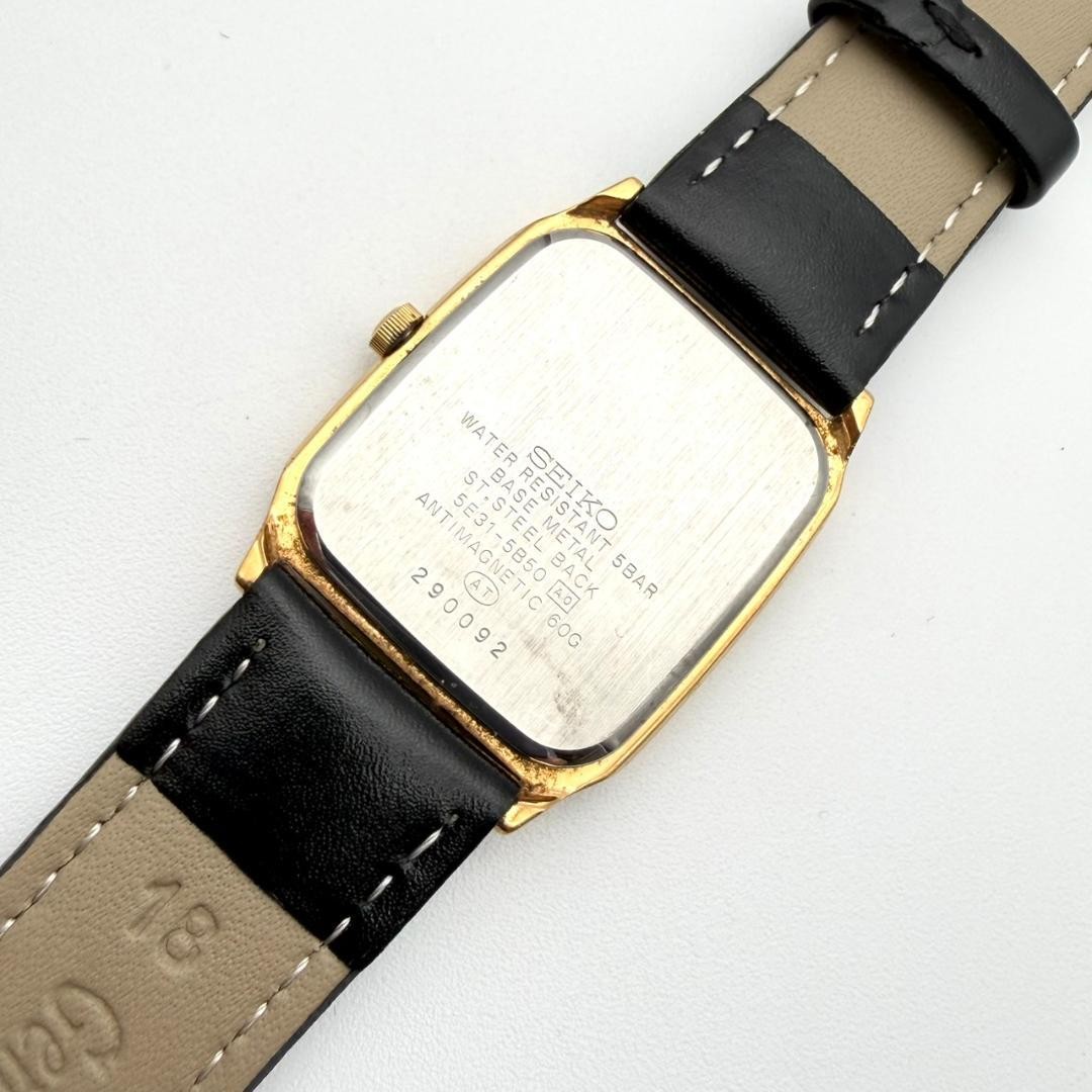 Vintage Seiko SPIRIT Square Gold Watch, New Battery, Men’s, Working Conditio