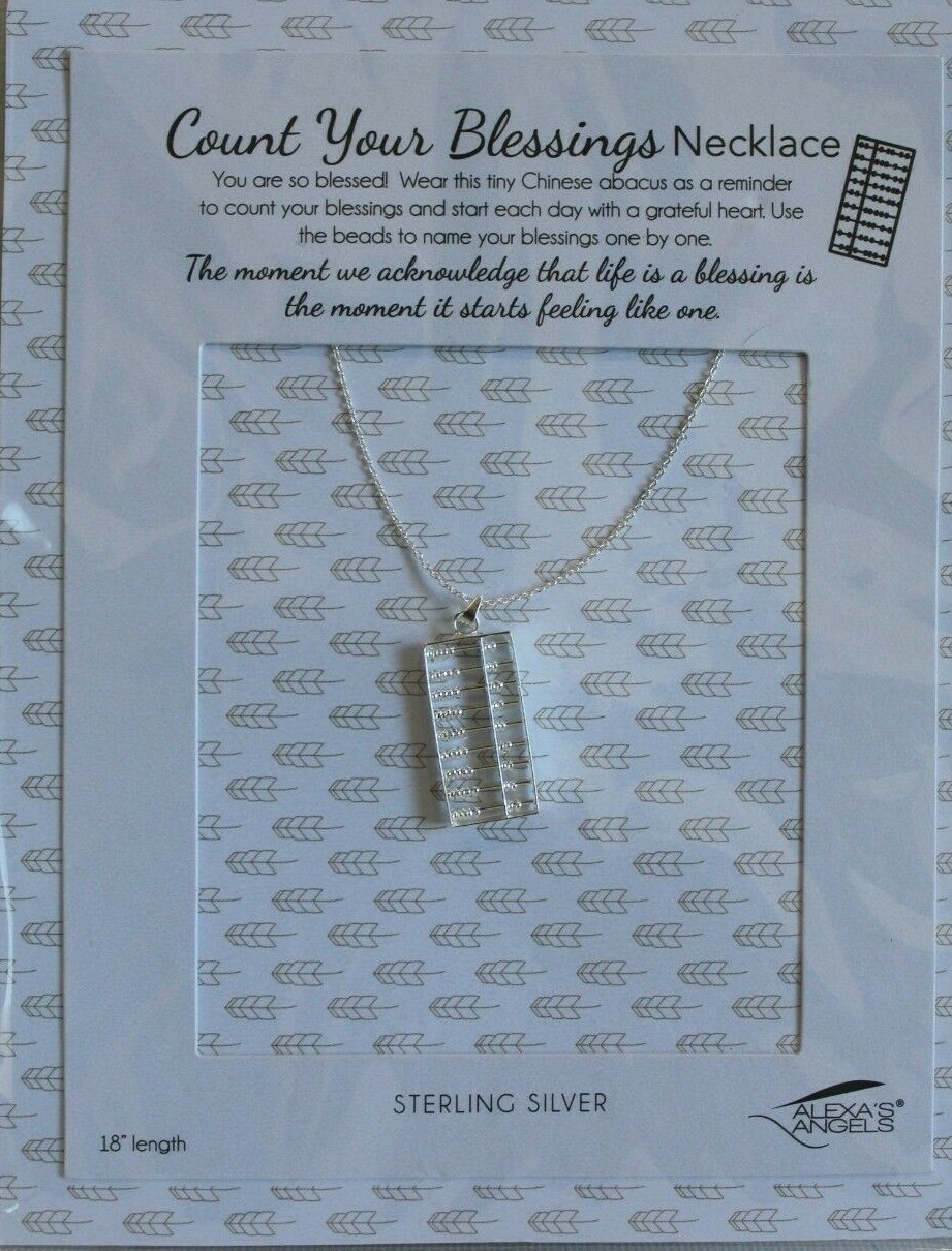 Sterling Silver 18″ Necklace Alexa’s Angels Count Your Blessings Sealed NWT