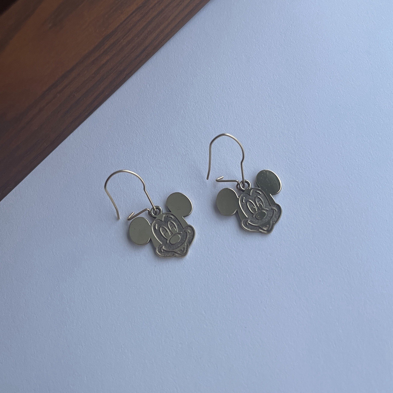 gold plated sterling silver disney mickey mouse earrings