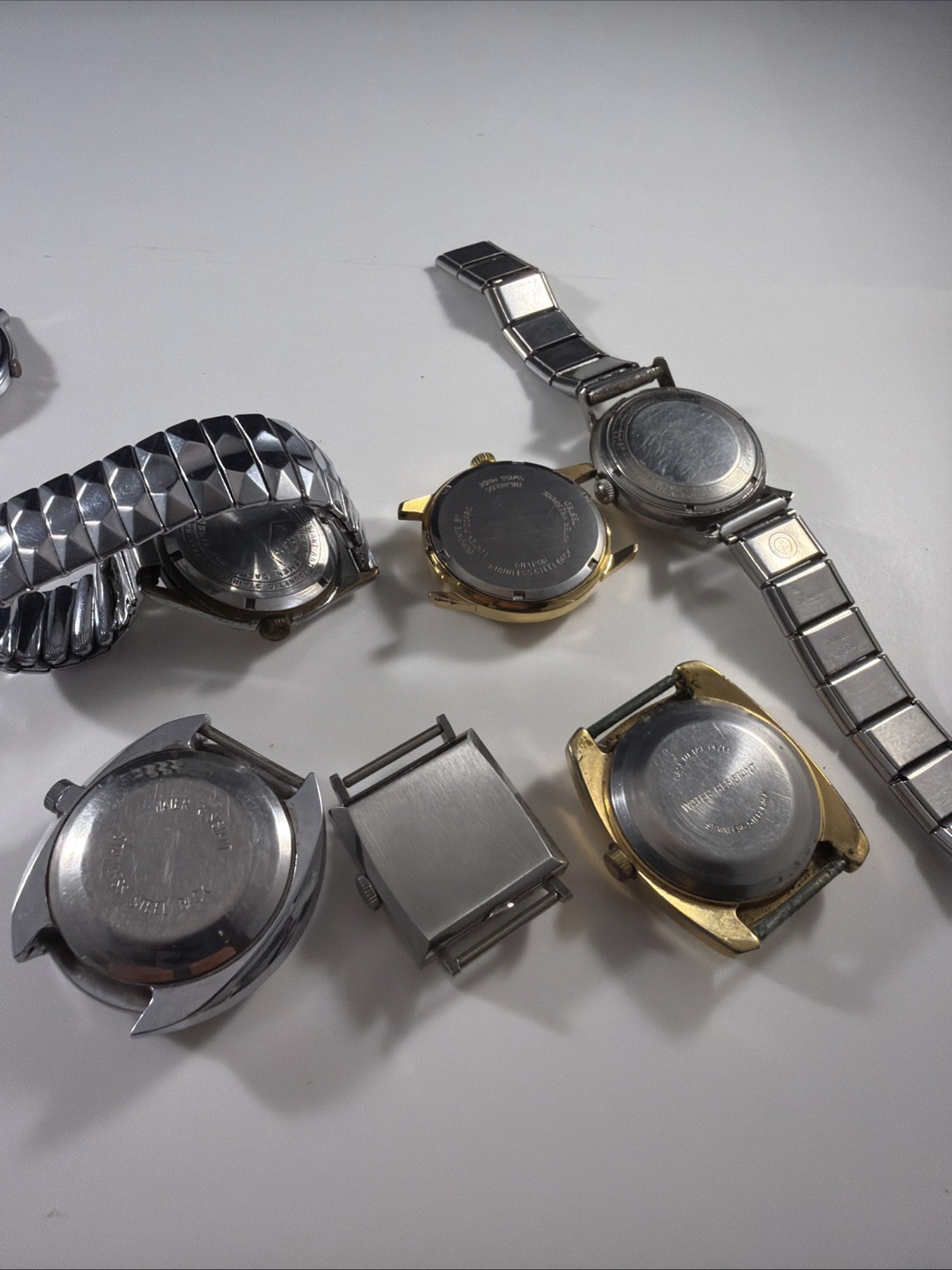 Lot Of 18 Vintage Watch Mechanical And Quartz Men’s Recta Contex Bulova Elgin ++