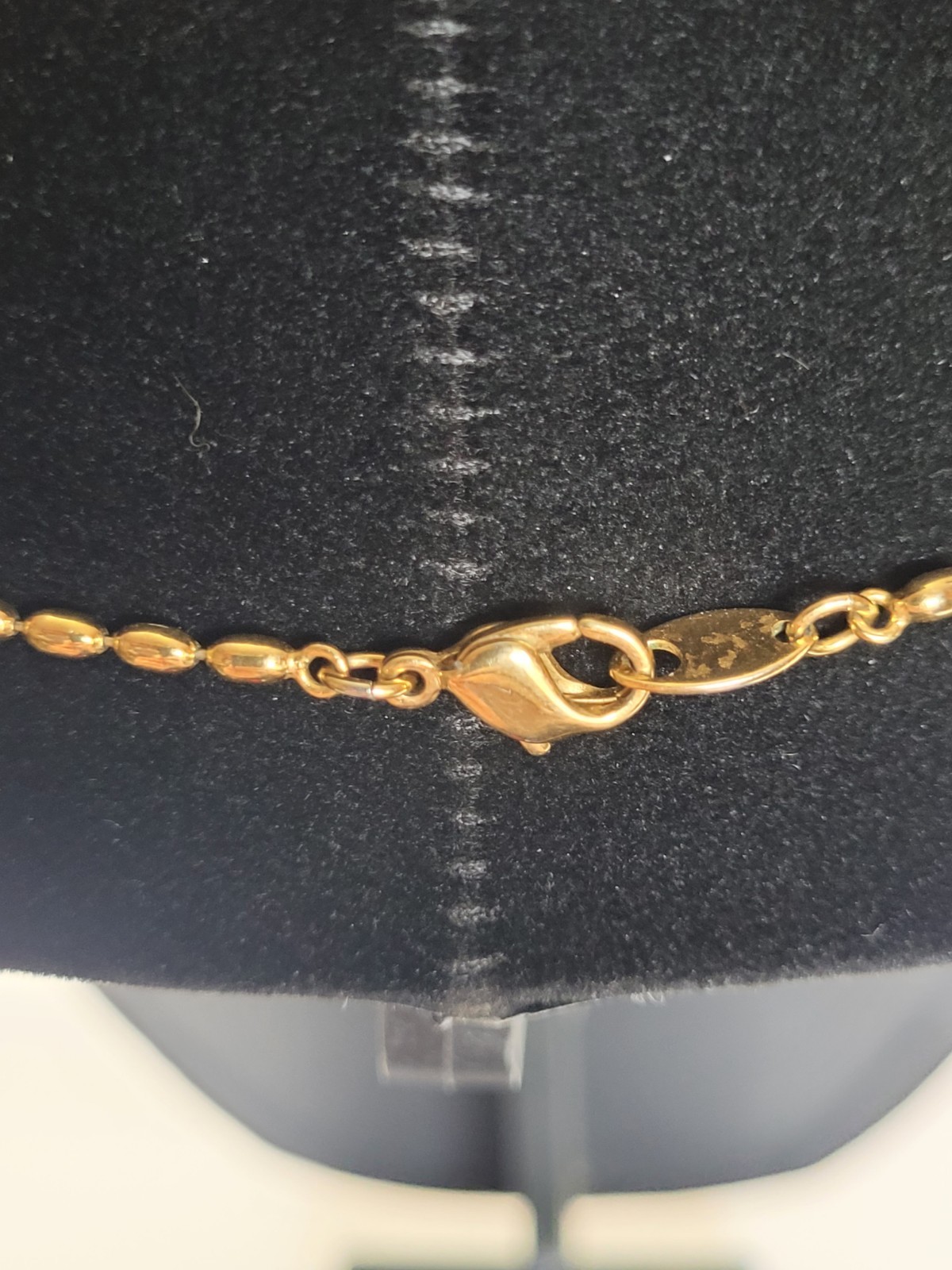 Modern Style Gold-tone Necklace Rolo Bead Chainlink 28″ Costume Fashion Jewelry