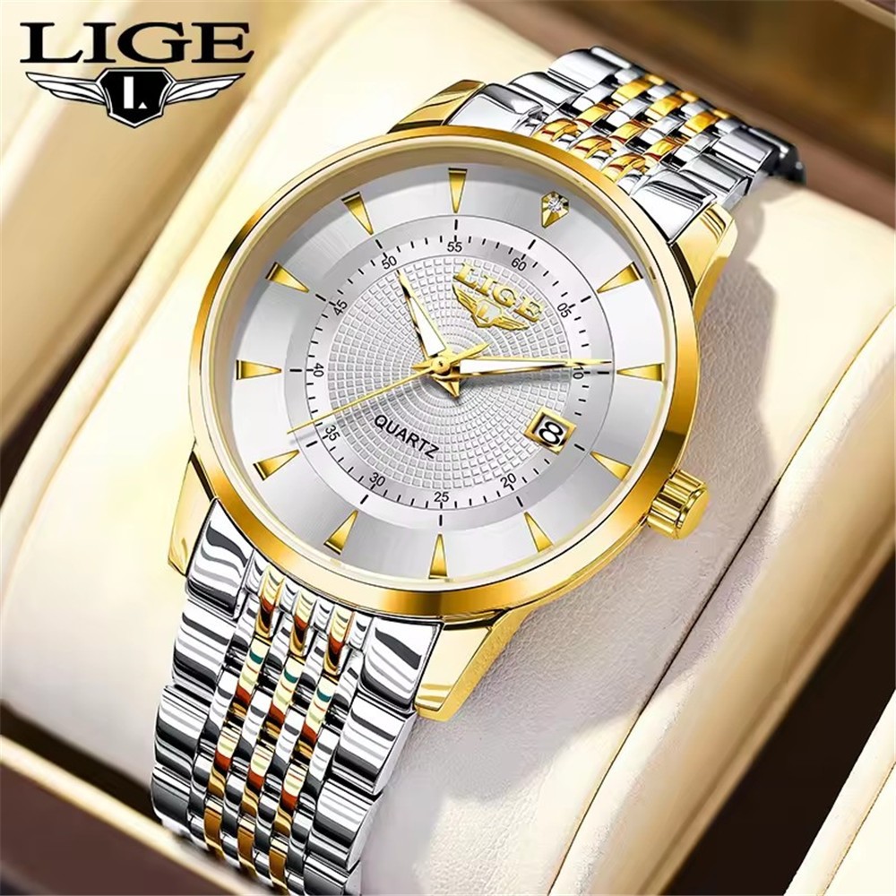 LIGE Men Watch Brand Steel Quartz Wristwatch Casual Business Male Date Watches