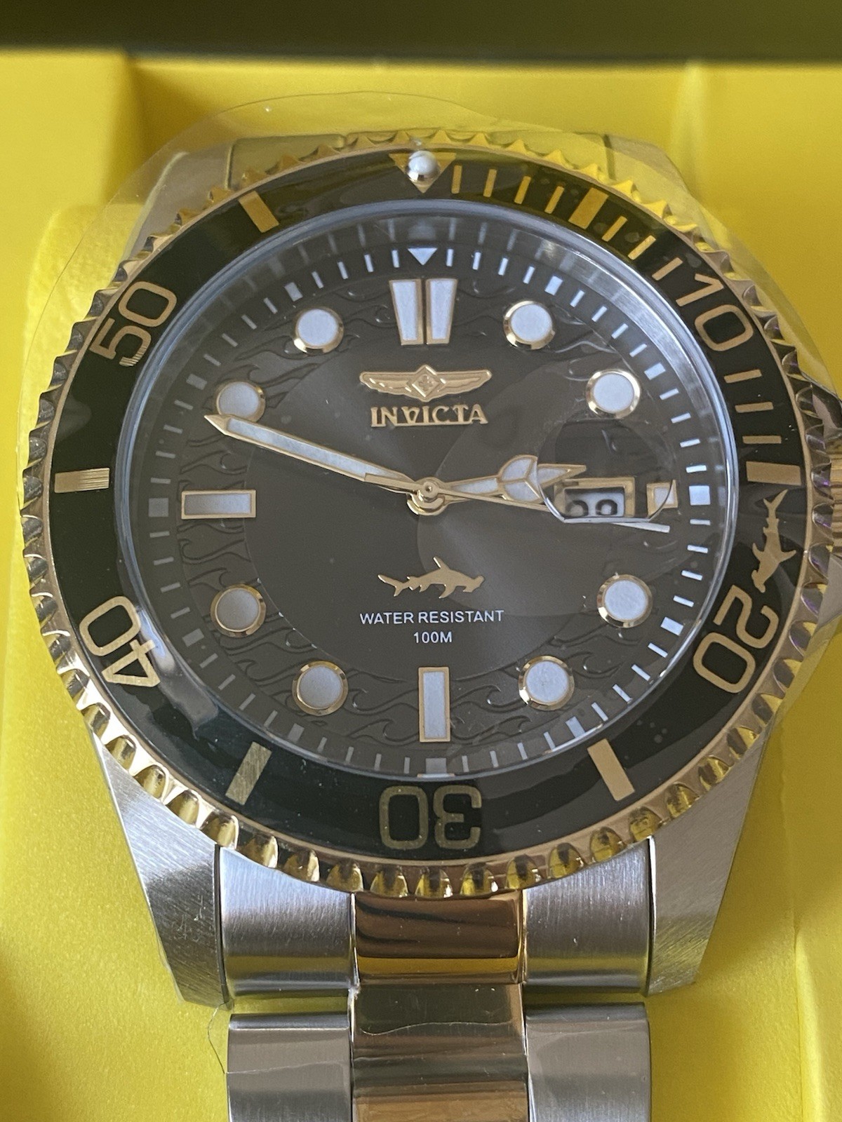 Brand New Invicta Pro Diver Currentwave Men’s Watch 43mm Steel Gold (30023) New