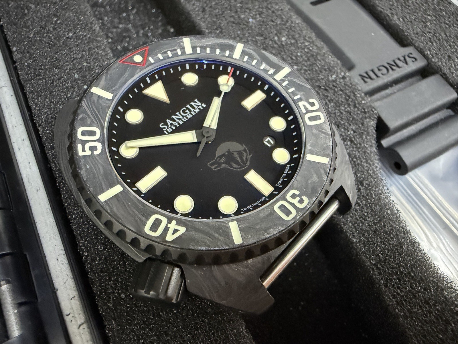 Sangin Instruments Titan x Spiritus Systems Watch Carbon Fiber MINT