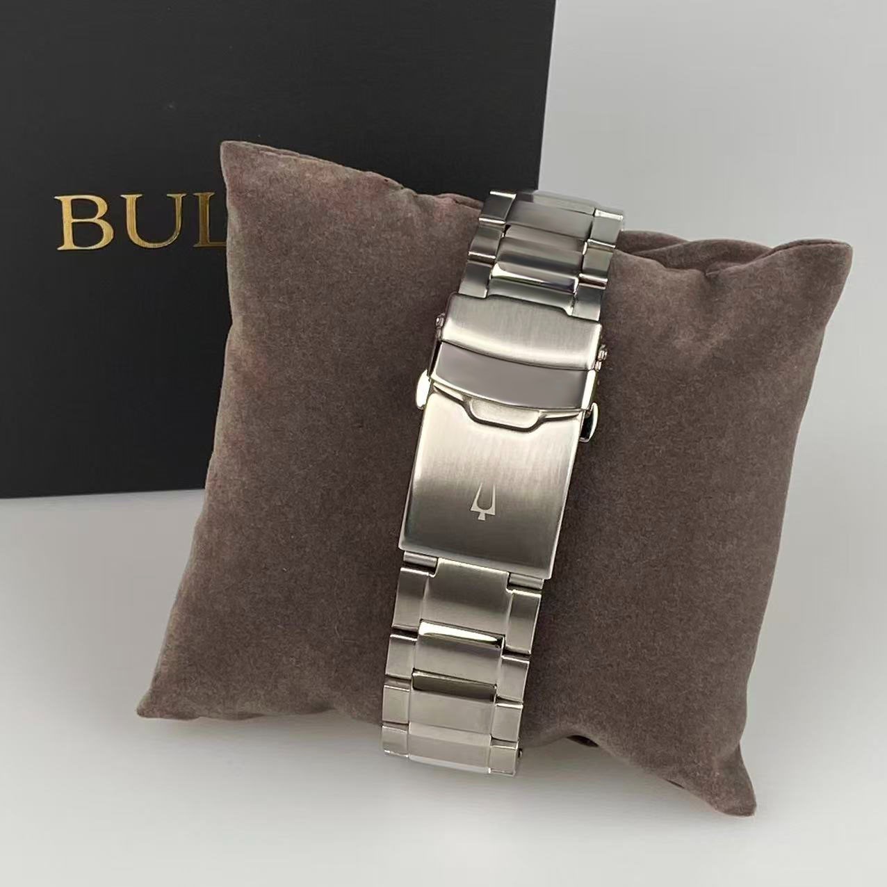 Bulova 96B272 Men’s Marine Star Quartz Watch Black Dial Stainless Steel 45mm