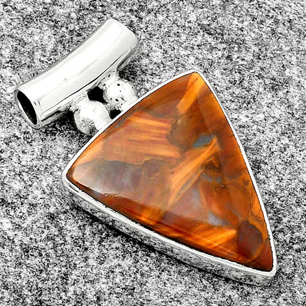 Natural Pietersite – Namibia 925 Sterling Silver Pendant Jewelry P-1259