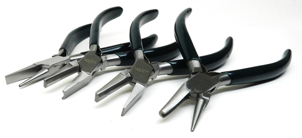Half Round and Flat Nose Pliers Jewelry Making 5″ Pliers Wire Working Craft Work