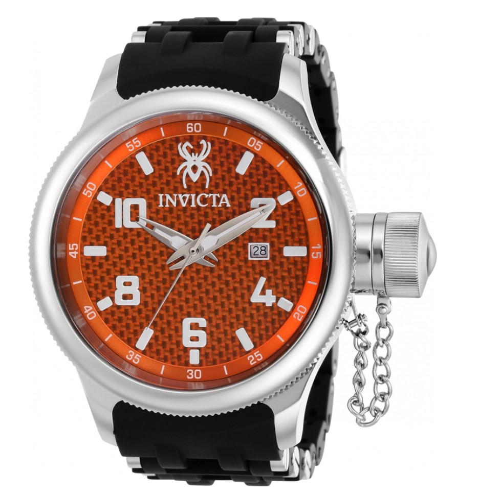 Invicta Russian Diver Sea Spider Men’s 52mm Orange Dial Swiss Quartz Watch 36978