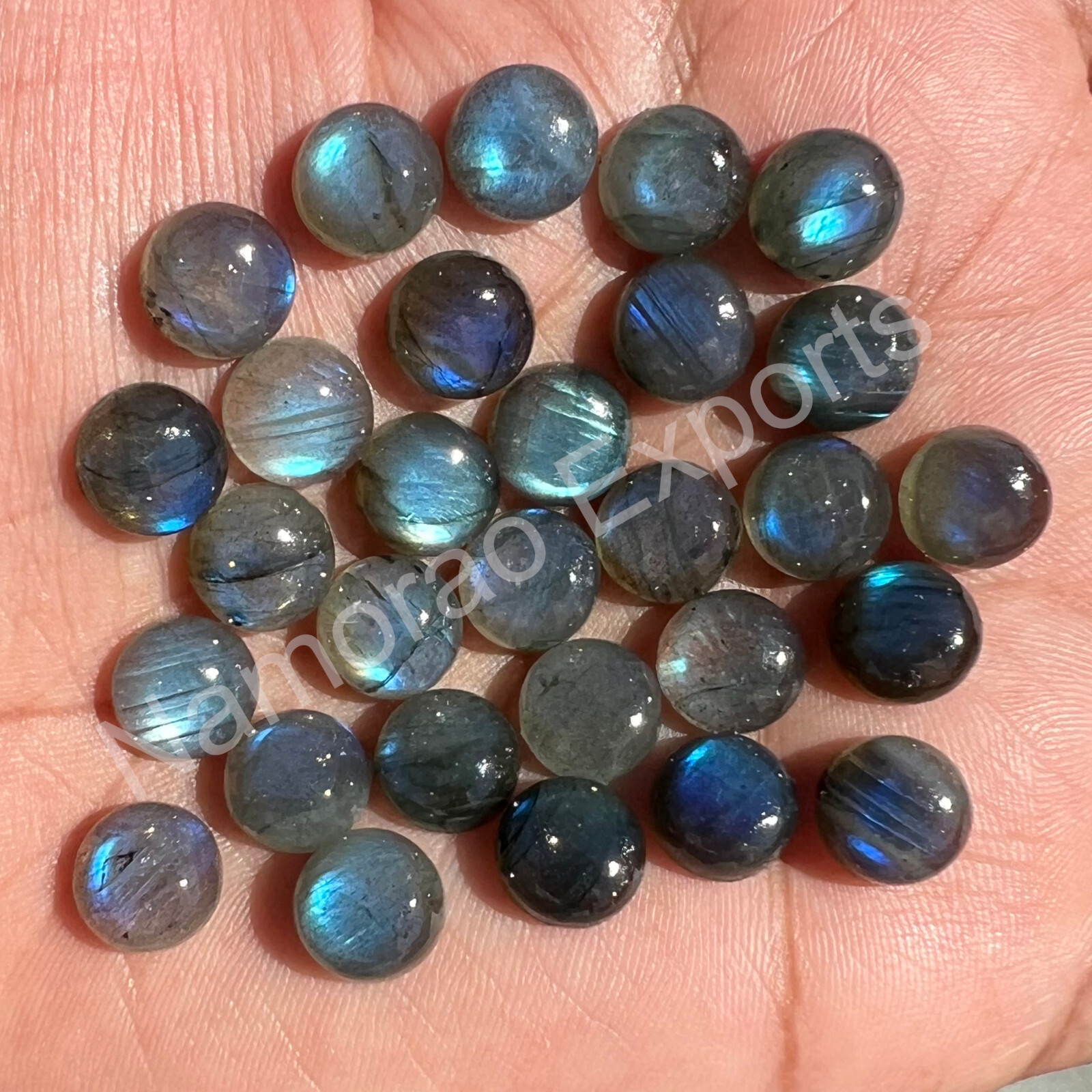 Natural Labradorite Round 4 mm to 20 mm Cabochon Loose Gemstone Lot