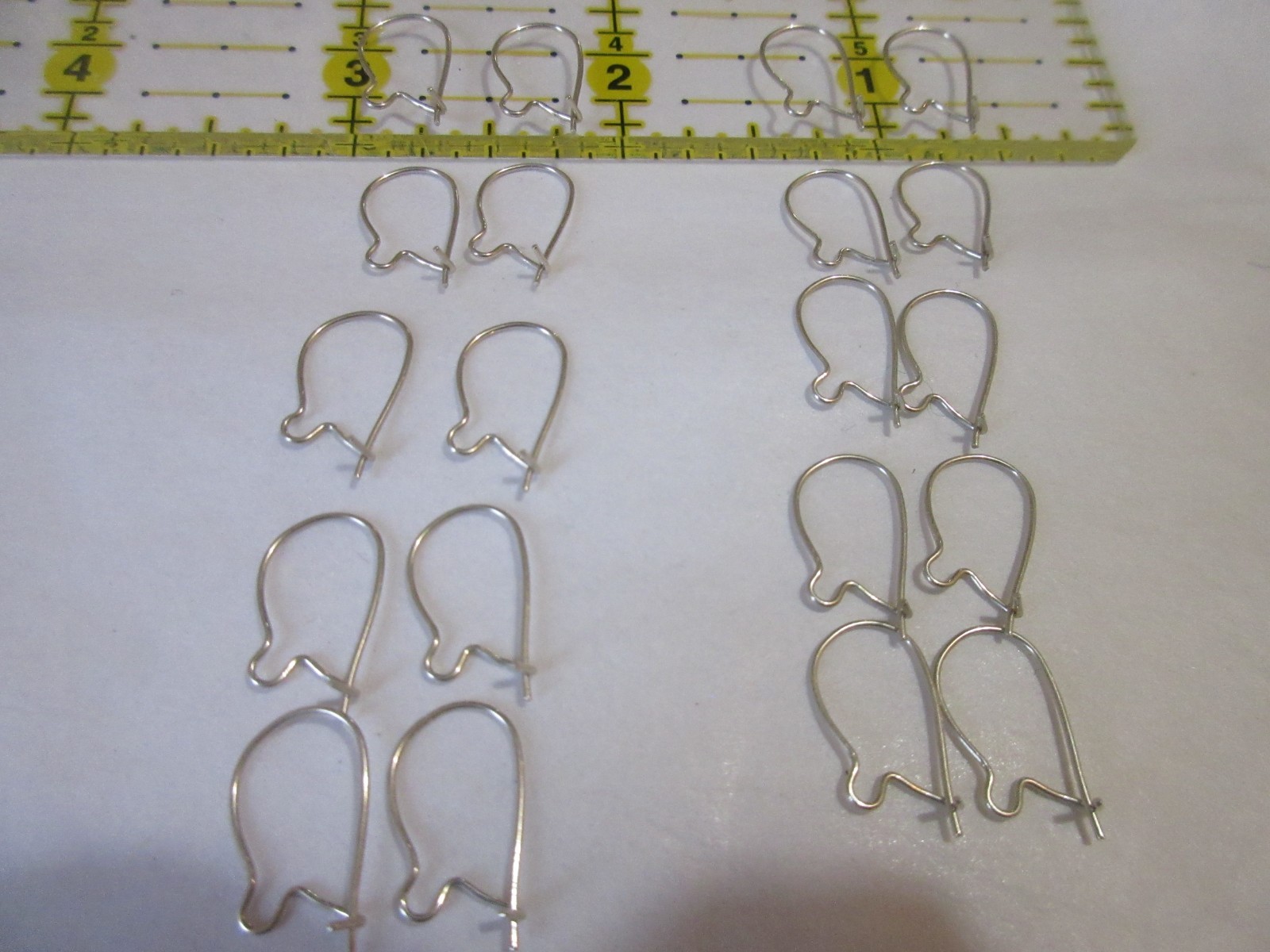LOT 10 PAIR (20 Pcs) Stamped STERLING Kidney Wire Pierced Earring Findings NWOT