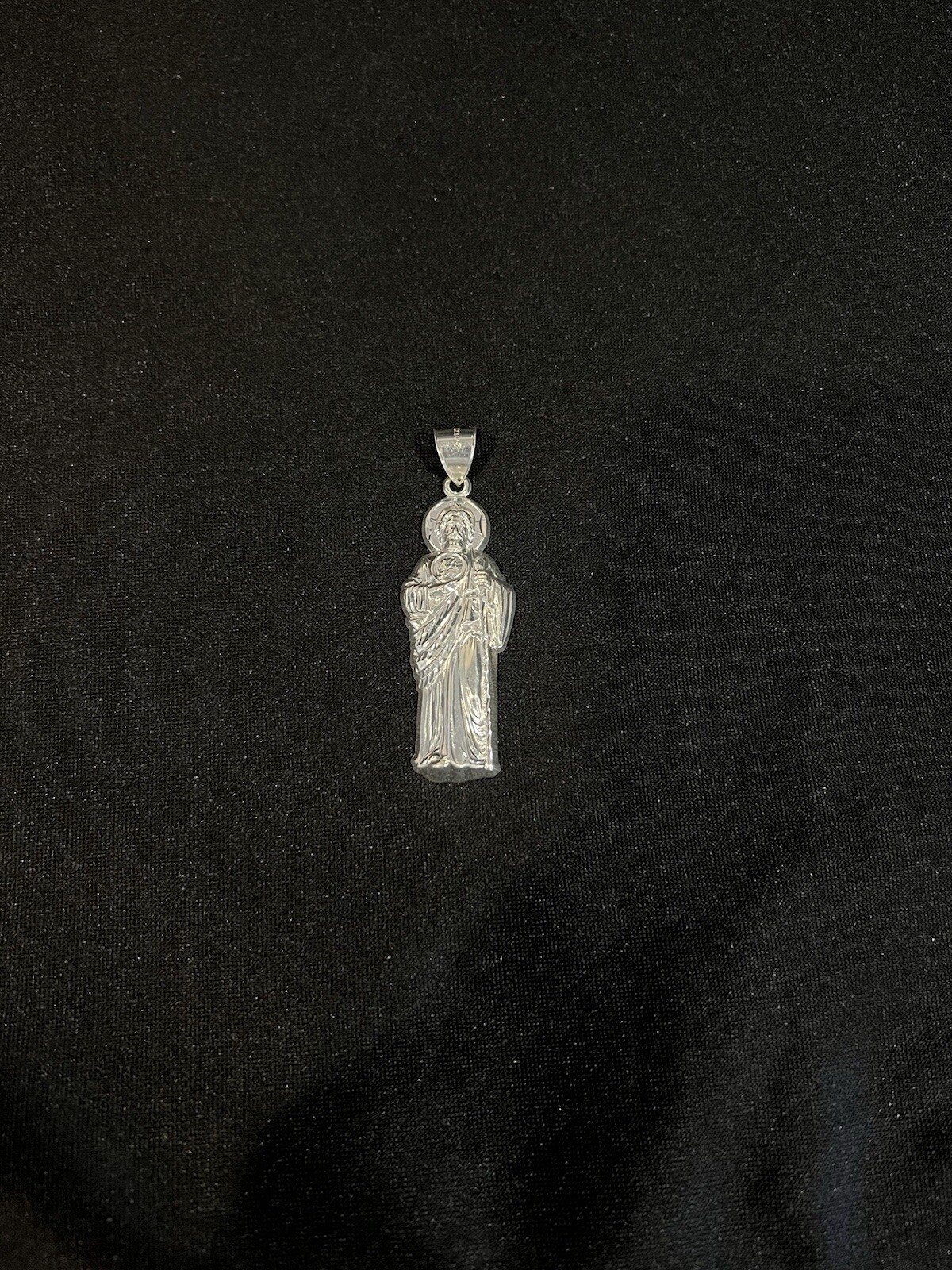 925 Sterling Silver Men Women St Jude Thaddeus San Judas Tadeo Pendant