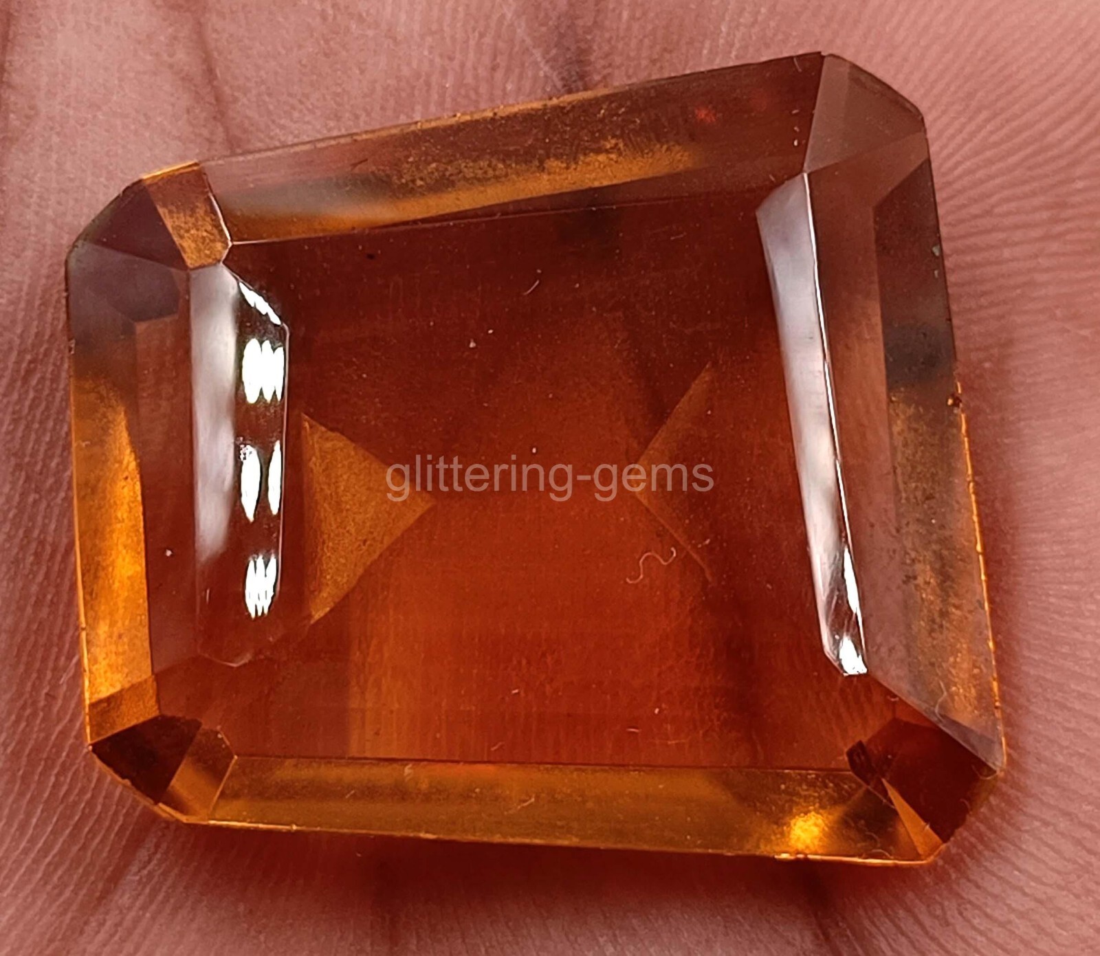 47.45 Ct Orange Citrine Fancy Cut IGL Transparent Loose Gemstone 5JJR