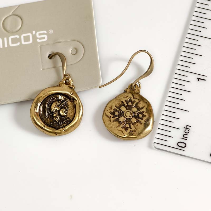 New Chicos Reversed Tag Drop Earrings Gift Retro Women Party Vacation Jewelry