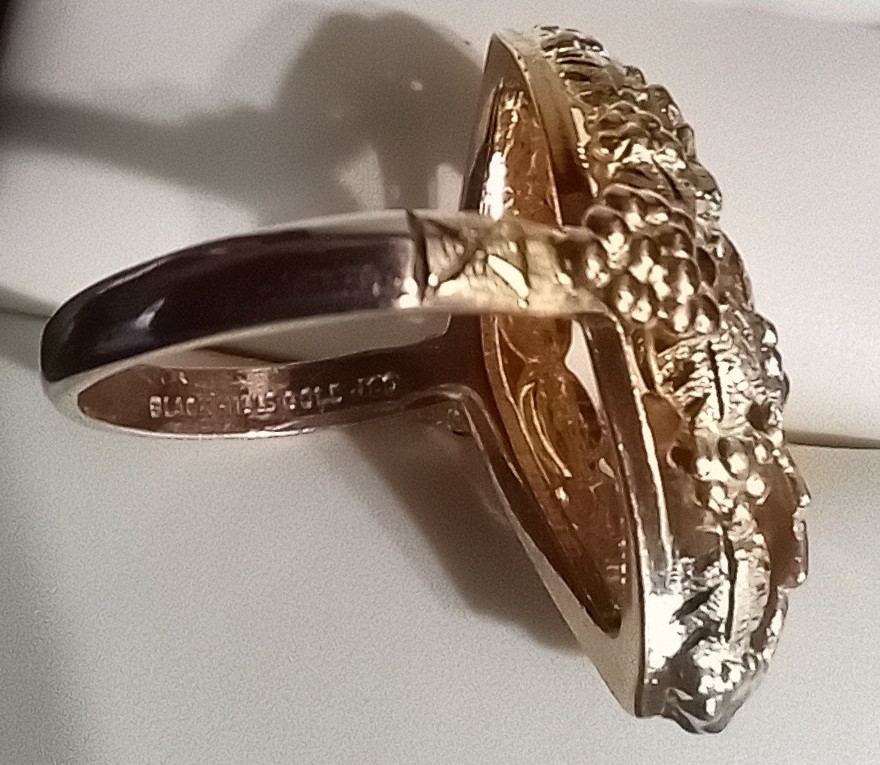 10/12k GOLD RING VTG Landstrom’s TRI COLOR Black Hills Gold sz 5.25 PRISTINE