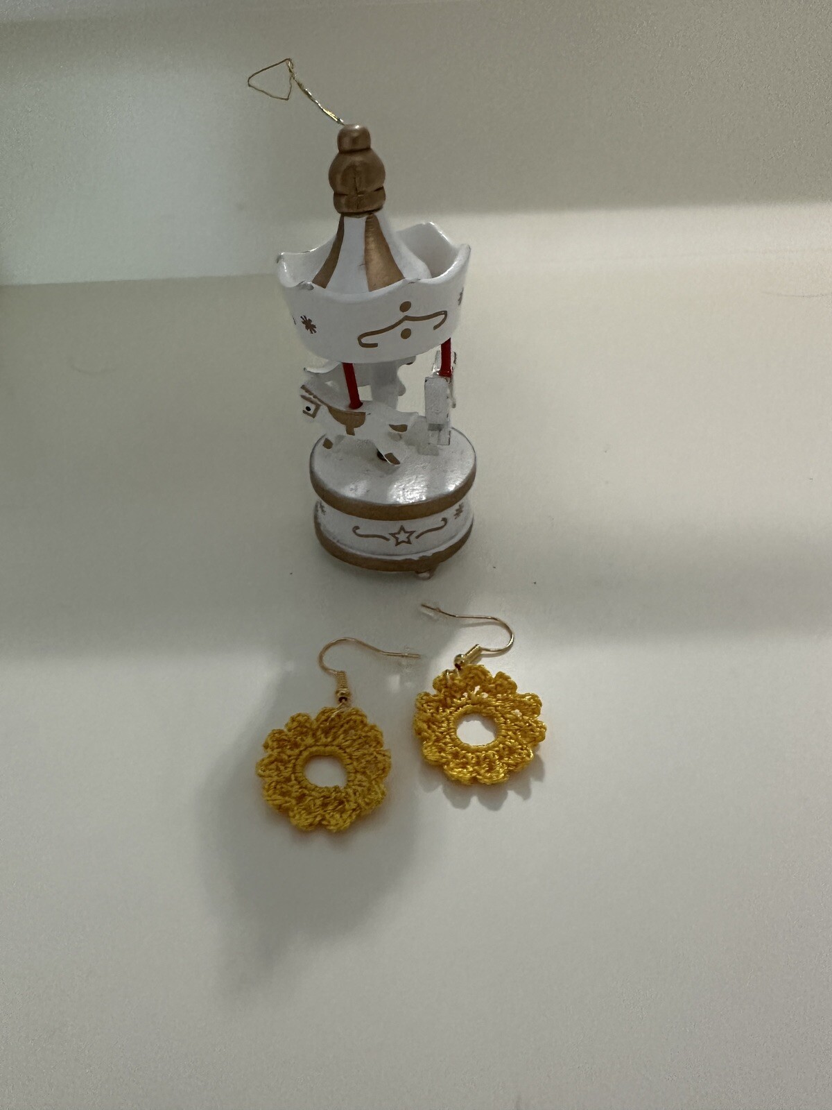 Sunny Earrings – Crochet Earrings – Handmade Jewelry – Yellow Earrings