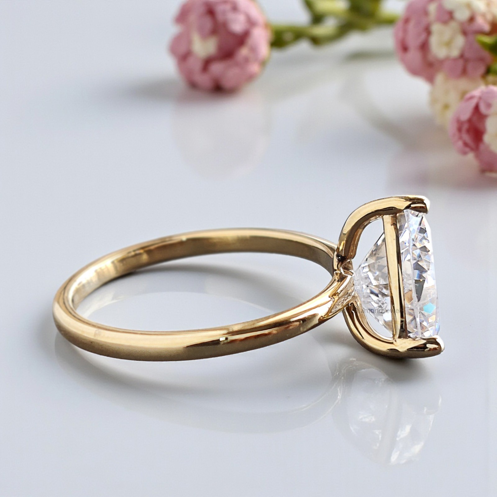 Trillion Cut Engagement ring 6mm 7mm 8mm 9mm 10mm Stone Ring Silver Ring FD439