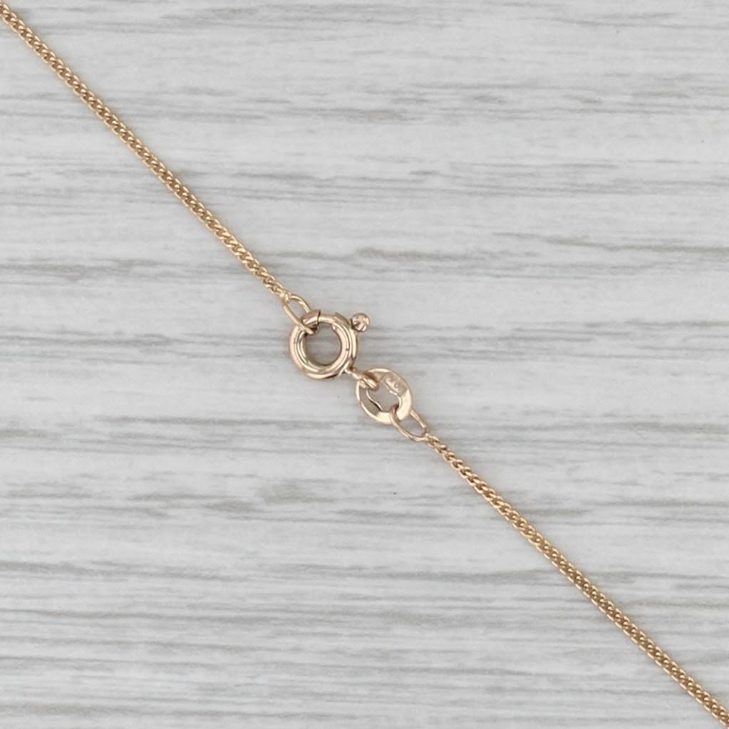 Curb Chain Necklace 10k Yellow Gold 13.5″ 1mm