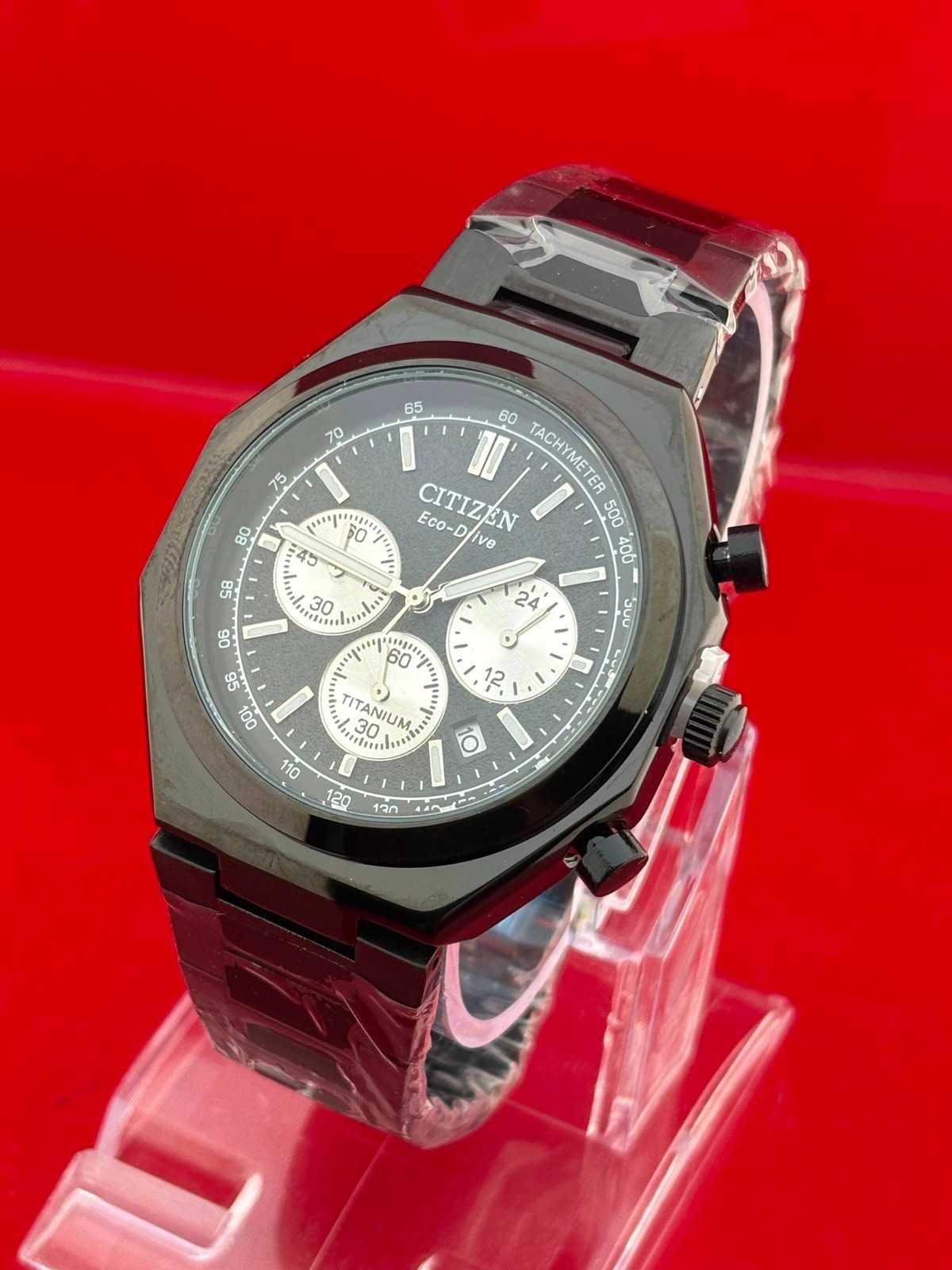 vintage Citizen Eco-Diver Black dial With wristwatch fully working condition