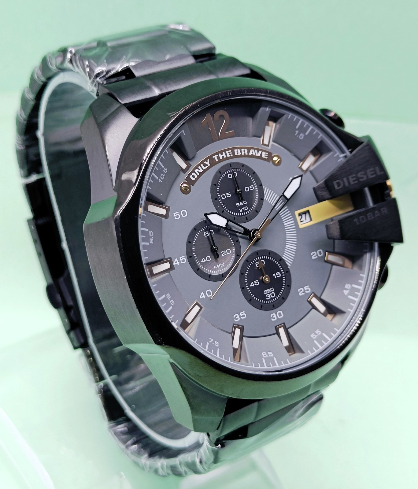 Awesome Diesel 10 Bar “ONLY THE BRAVE” Chronograph Quartz Men’s Wrist Watch