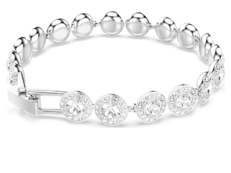 NWT Swarovski Una Angelic Tennis Bracelet Round Cut White Tone Gift 5071173