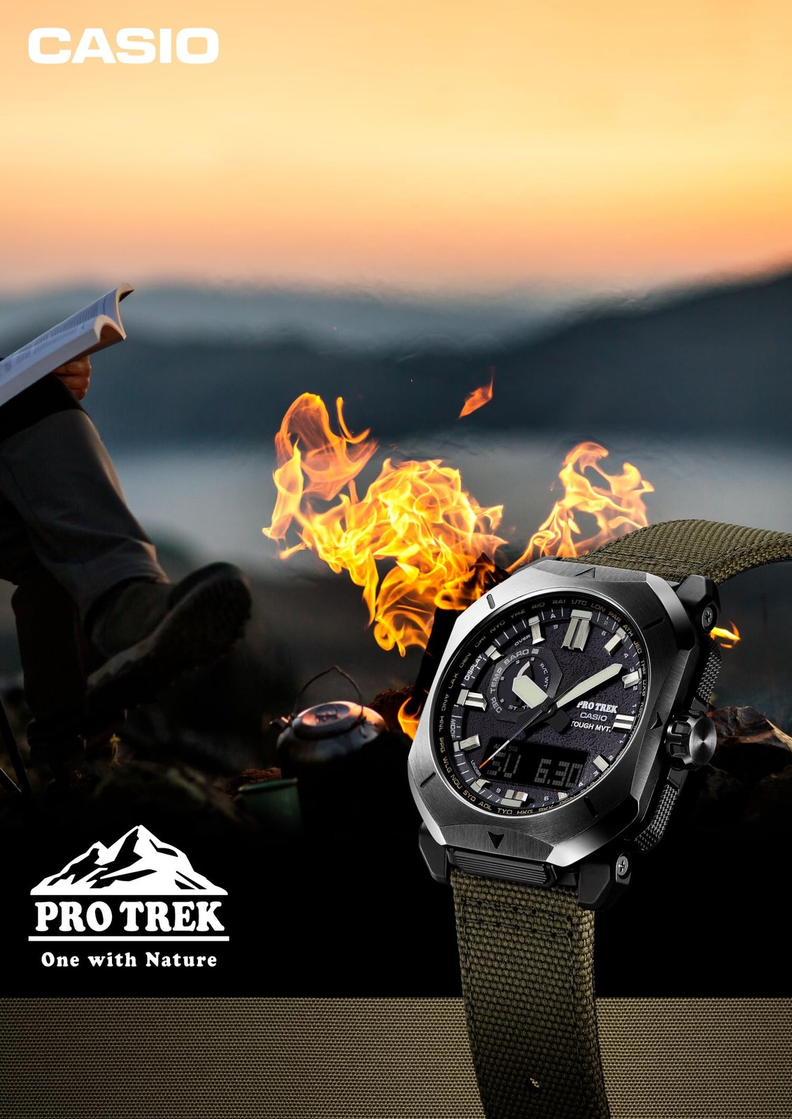 CASIO PRO TREK PRW-6900YB-3JF CORDURA Band Solar Radio Men’s Watch