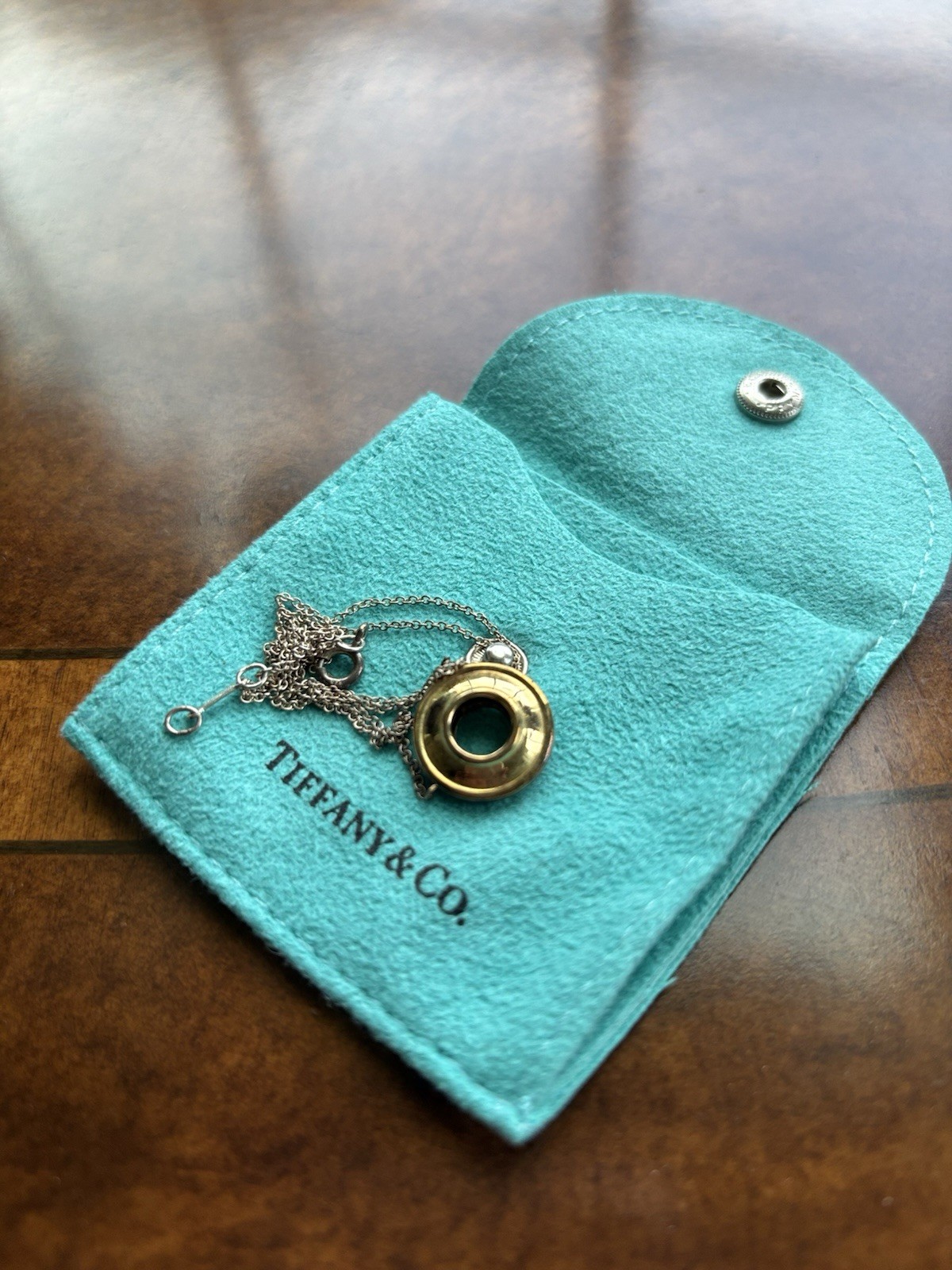 Tiffany & Co. Magic Circle Necklace 16″ Paloma Picasso Gold Silver 3.5g