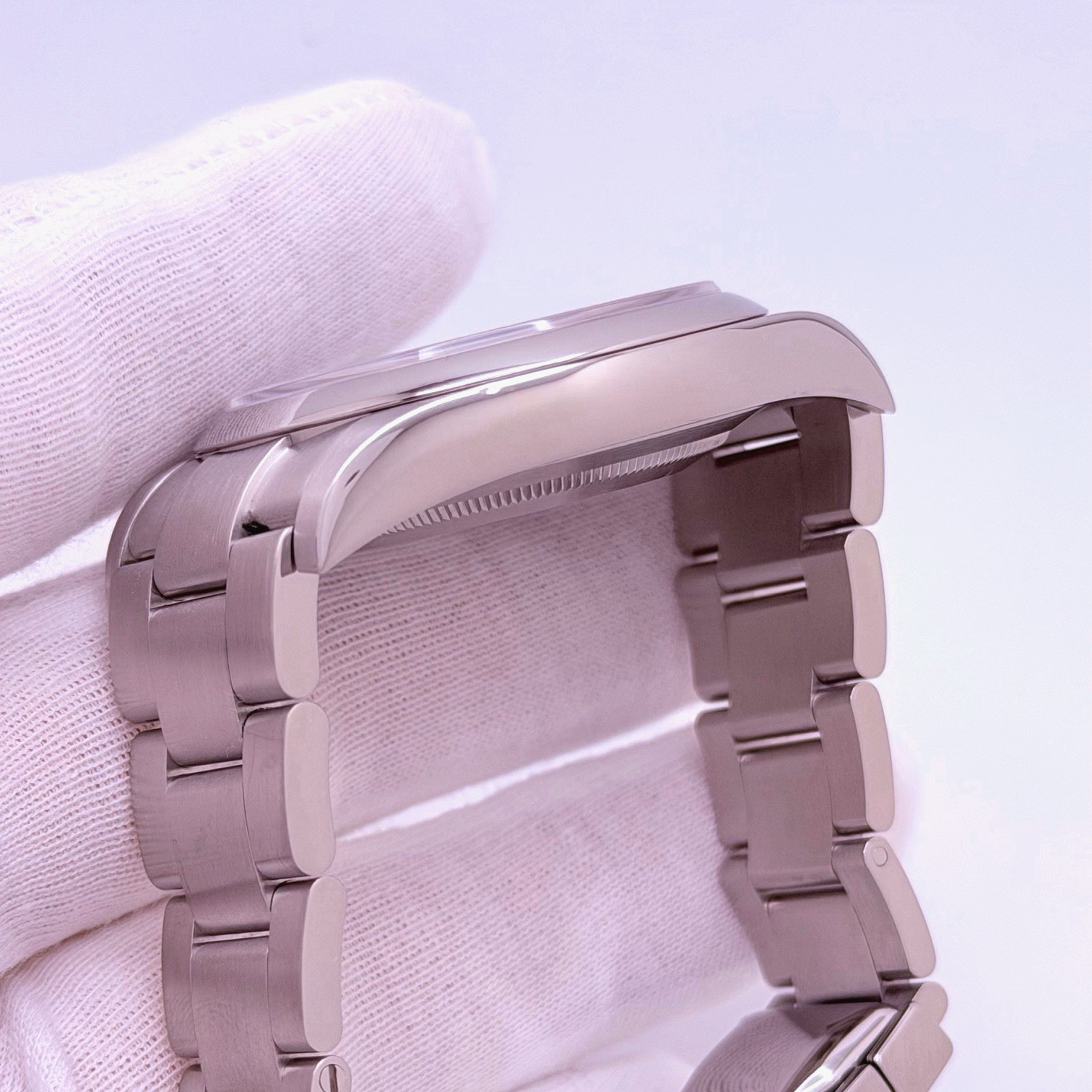 Rolex Oyster Perpetual 39 114300 39mm Dark Rhodium Dial Stainless Steel Box Tags