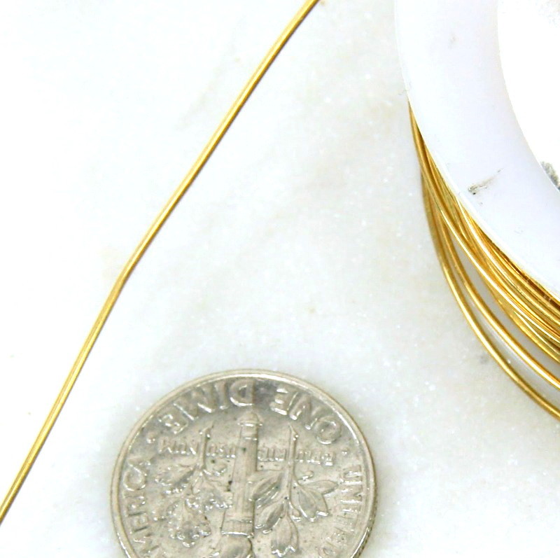 Brass Wire, 22 Gauge, Dead Soft, Round Brass Jewelry Wire, 20 Feet, 016