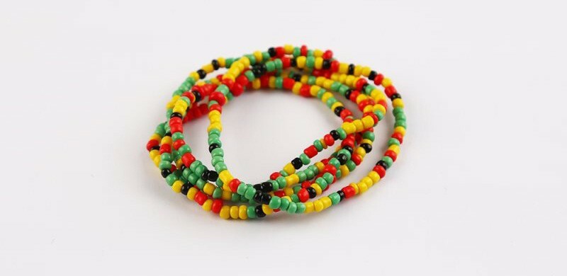 Fashion Women Waist Chain Weave Colorful Beads Body Belly Elastic Sexy Bikini