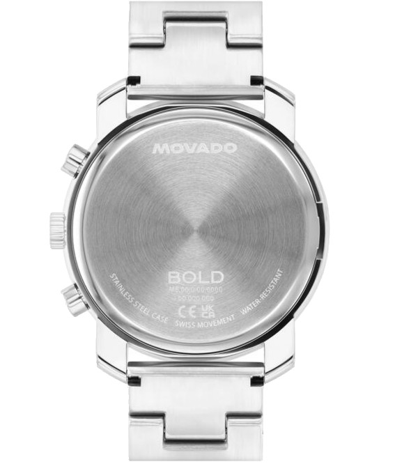 MOVADO BOLD CHRONOGRAPH 3601351 GREEN DIAL SILVER BRACELET 44MM MENS WATCH