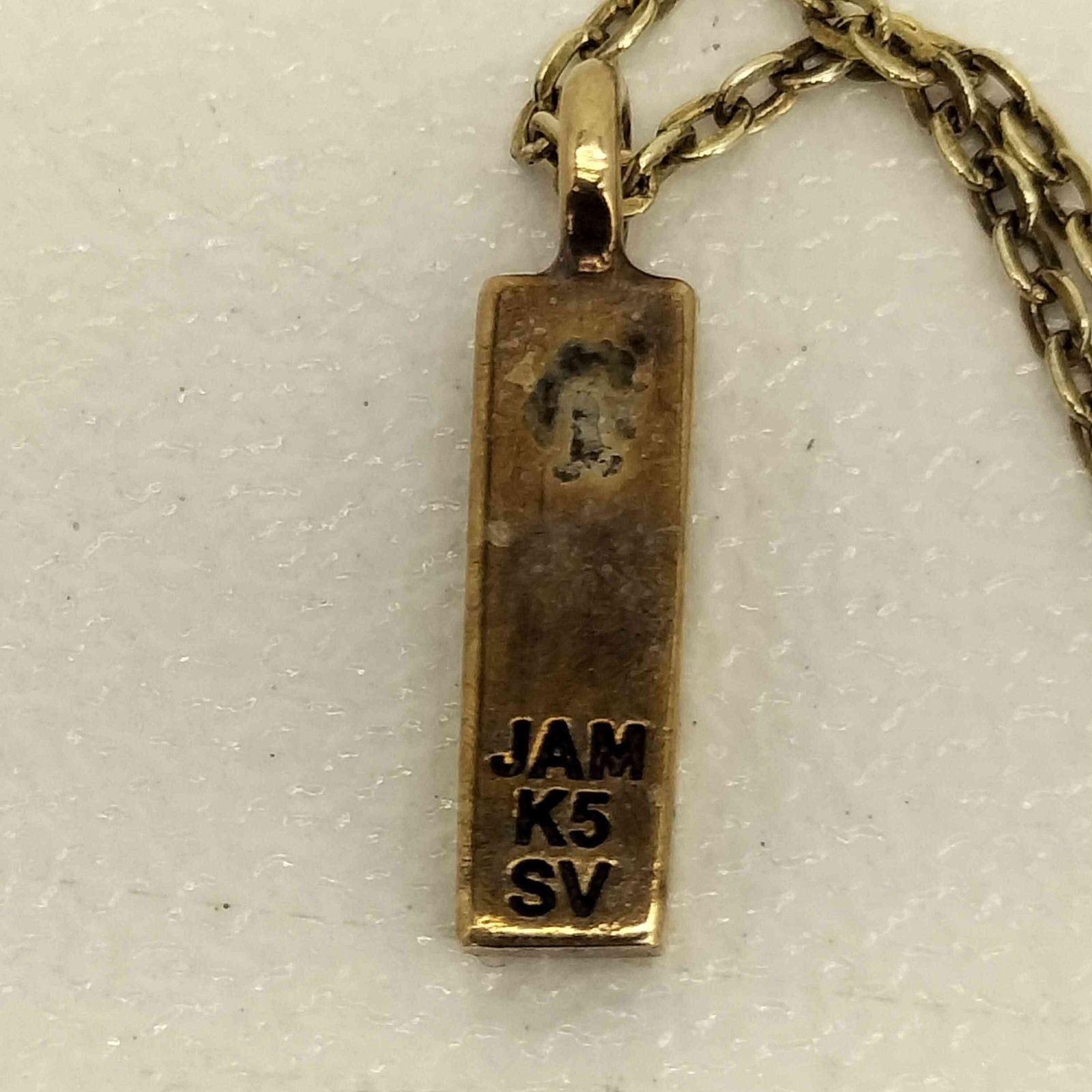 Jam Home Made JAM HOME MADE 5K SV Mark Plate Necklace Men’s No Mark