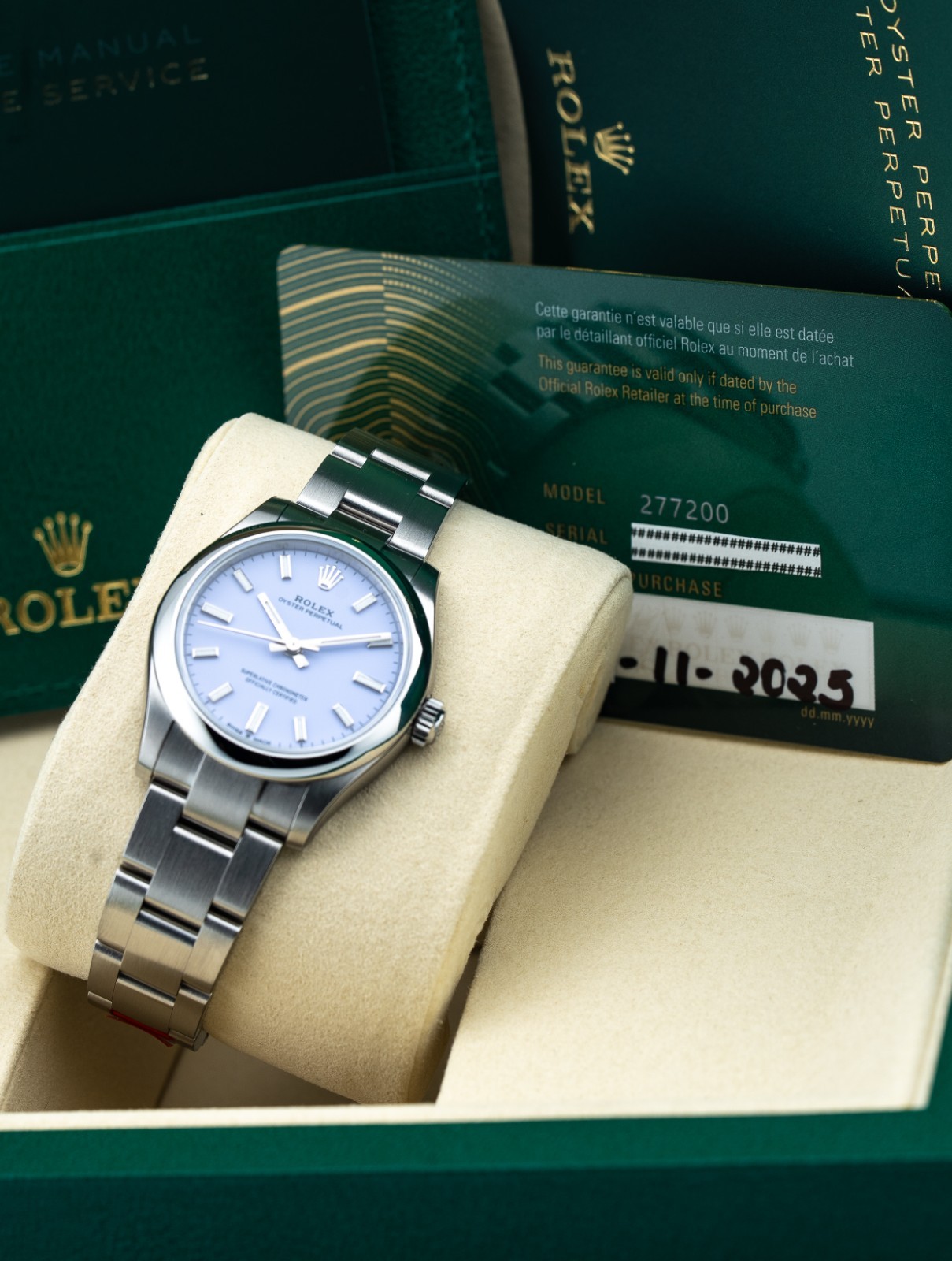 Rolex Oyster Perpetual OP31 31mm Purple lavender Dial 277200 -Brand New Nov-25