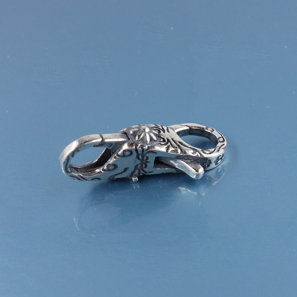 Sterling Silver Double Openings Daisy n Wind Lobster Claw Clasp Connector #44074