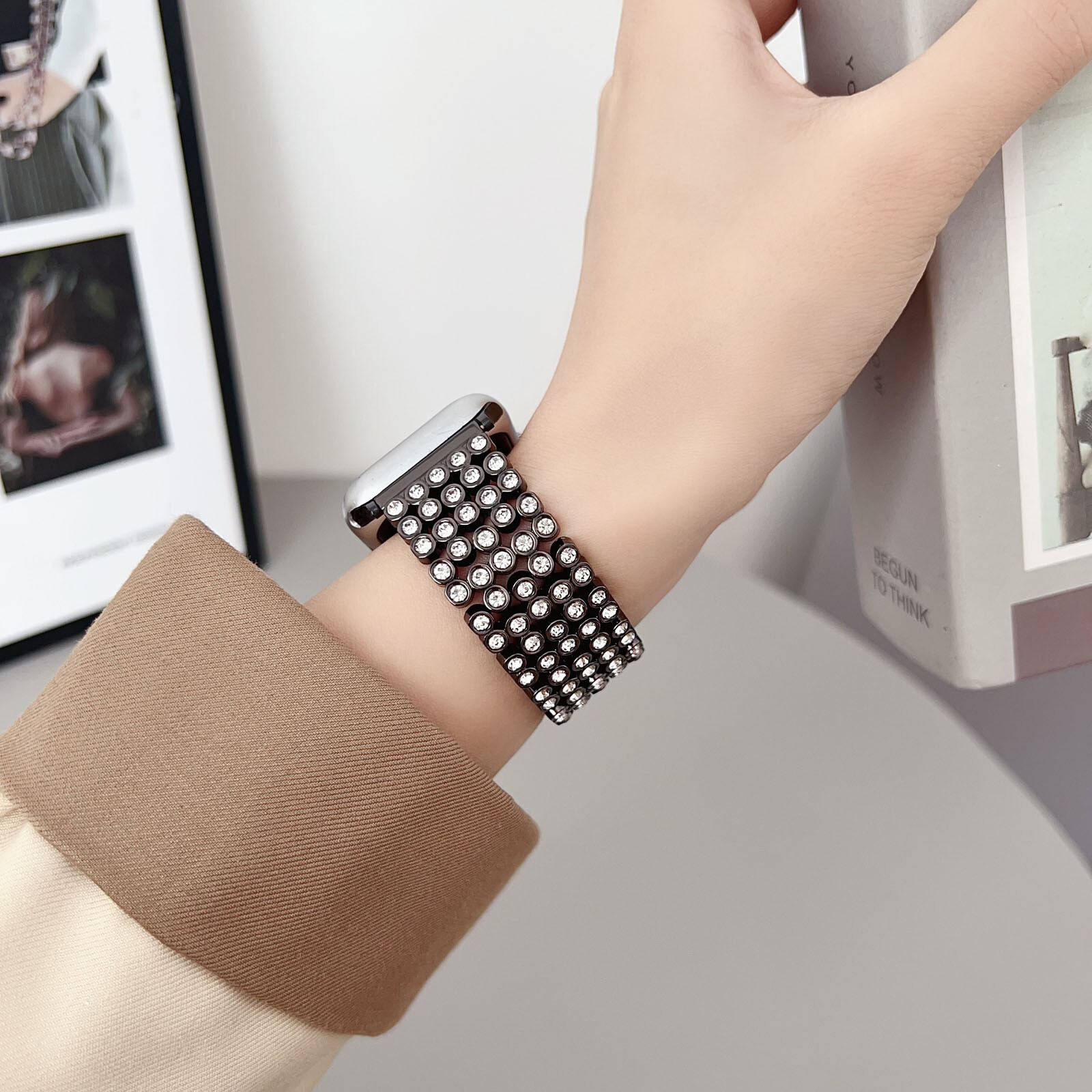 Bling Women Luxury Watch Band Strap For iWatch Ultra 2/1 Series 10/9/8/7/SE/6/5