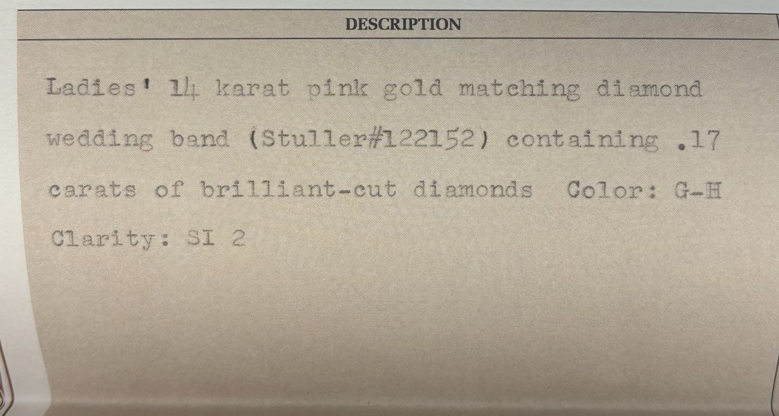 Stuller 14K Pink Gold Diamond Engagement/Wedding Ring Set GIA 0.78carat, size 5