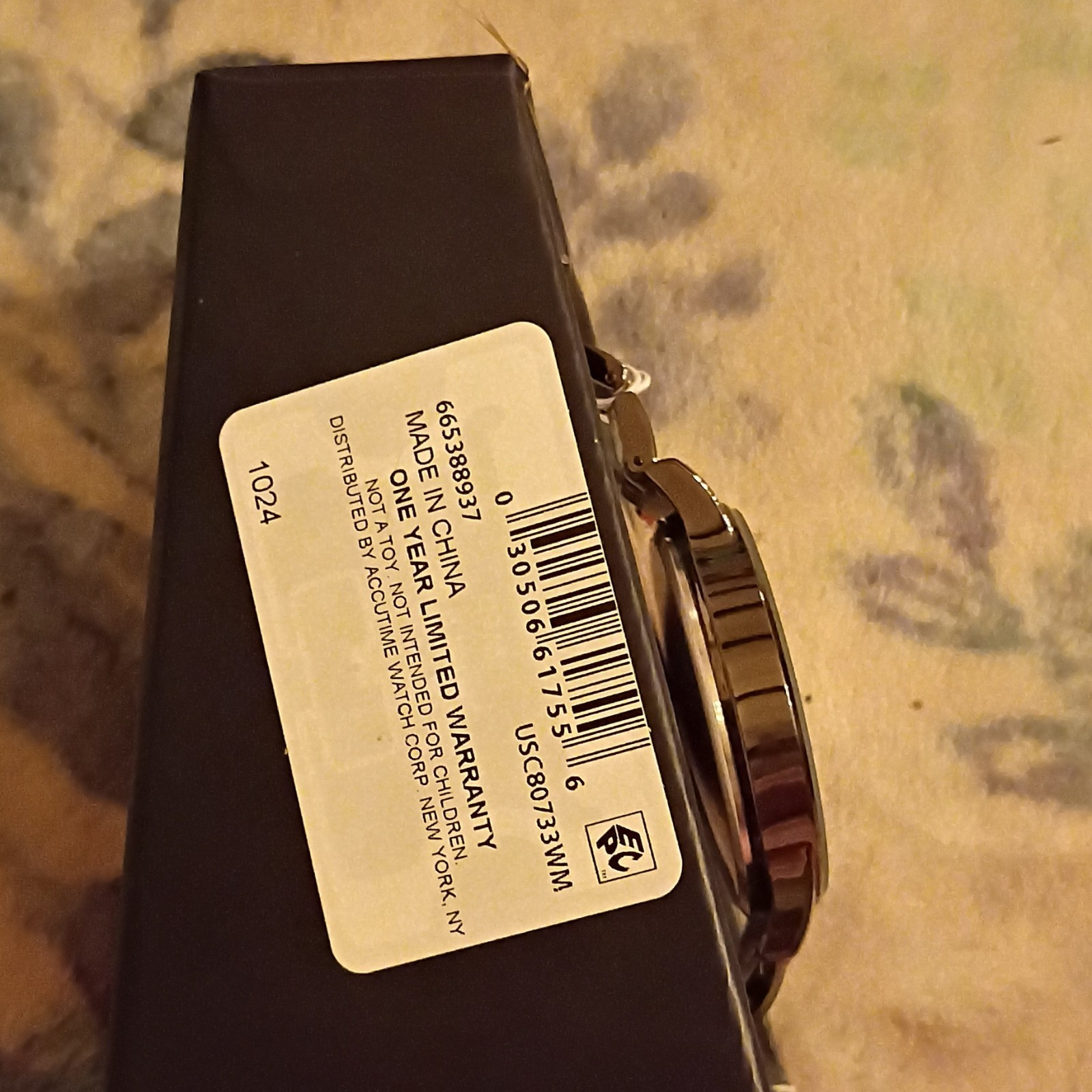 U.S. Polo Assn. Diamond Analog Quartz Watch Brown Dial Metal Bracelet w/ Box