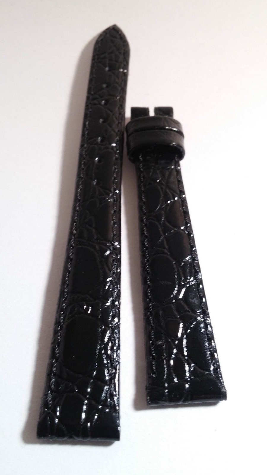Longines Band BLACK 13 x 10mm,70/105mm lengths, new, logo removed by factory