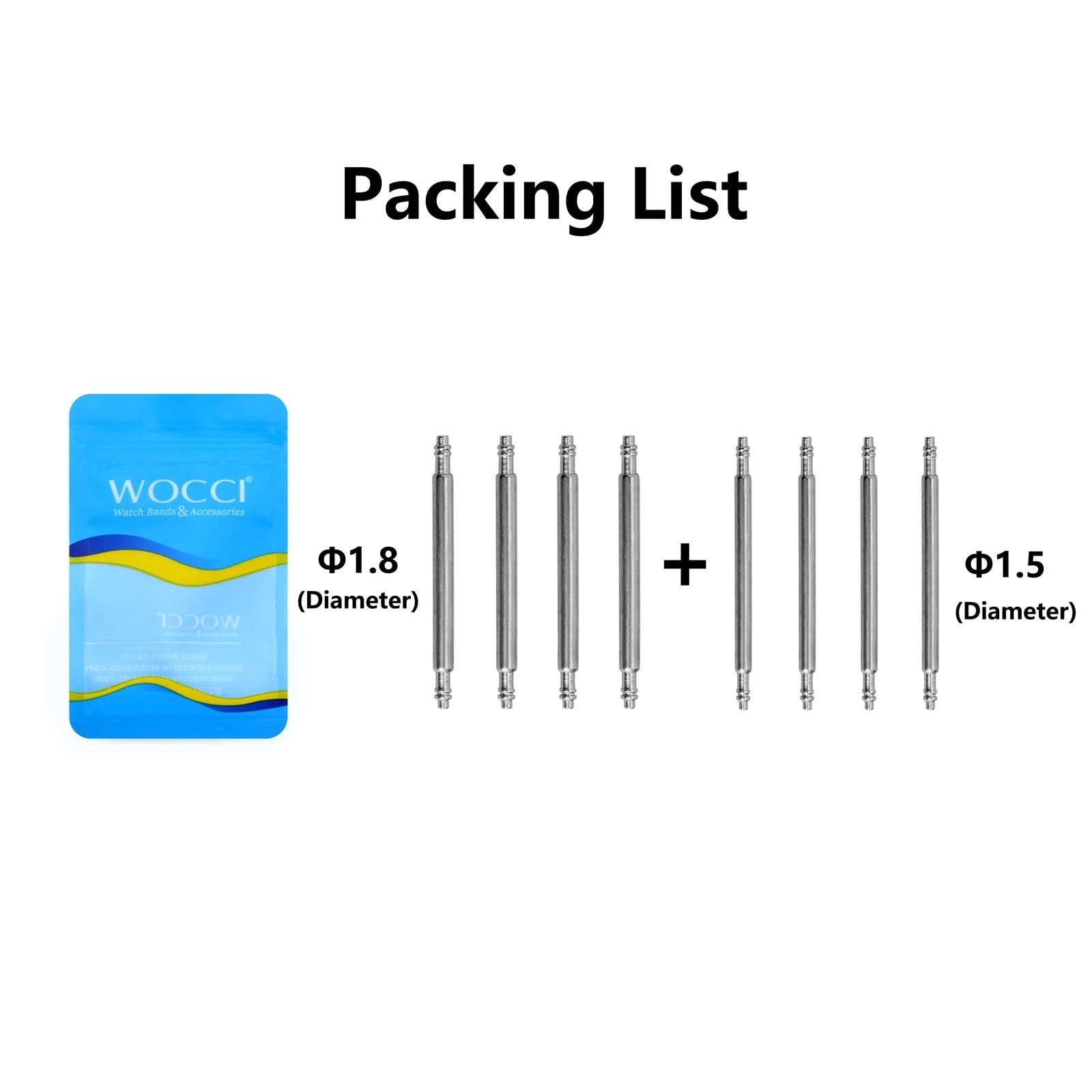 WOCCI 21mm Spring Bars, Pins for 21mm Watch Band