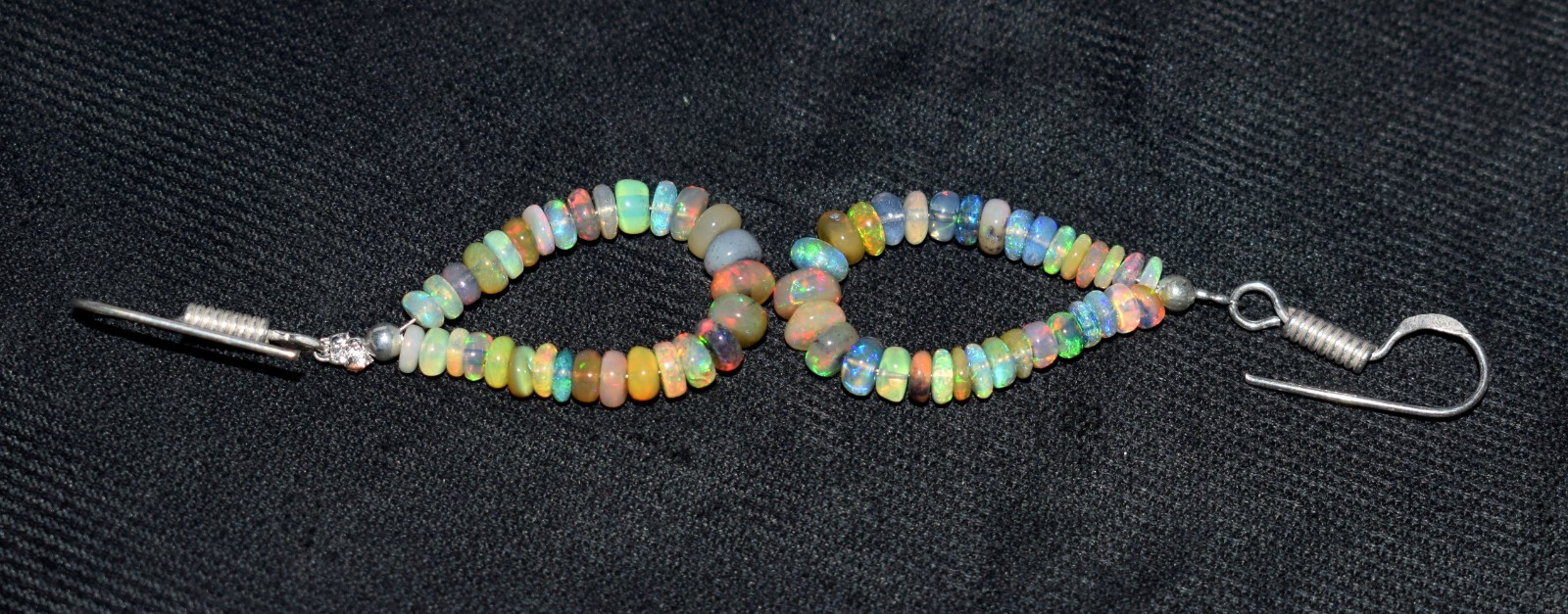 Natural Ethiopian Opal Earrings Droop Earring, Opal Gemstone Beads Jewelry F671