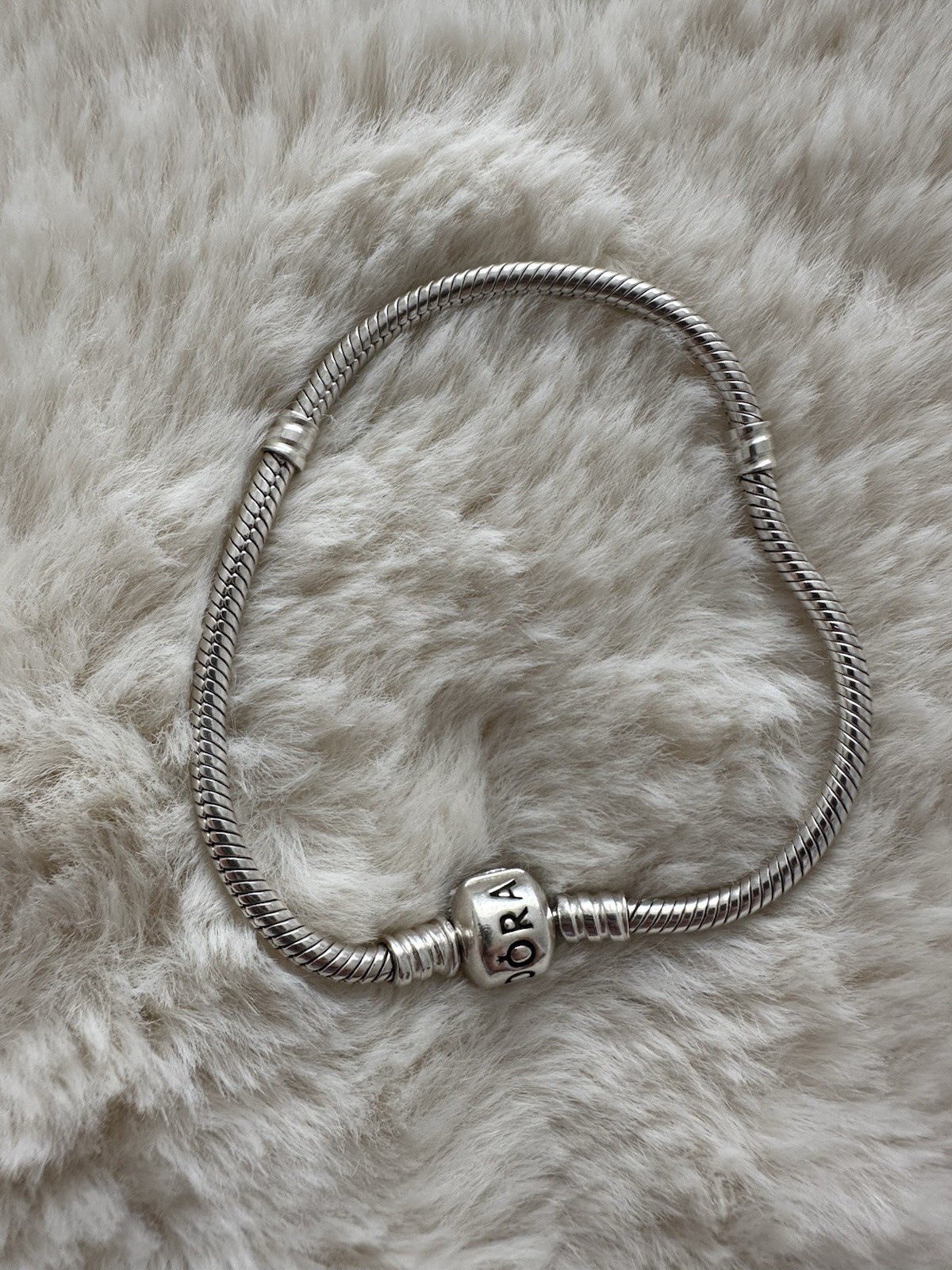 Silver Pandora Barrel Clasp Bracelet 18cm Length
