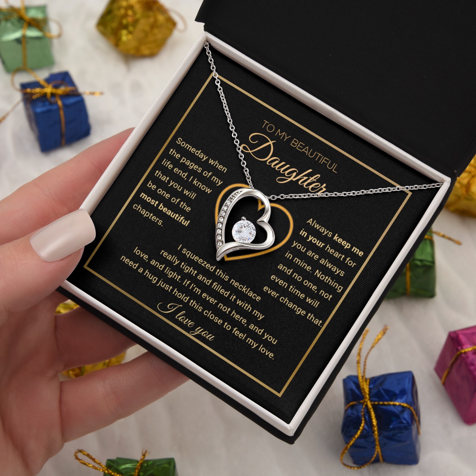 To My Daughter Necklace, Gift For Daughter From Dad, Daughter Father Necklace