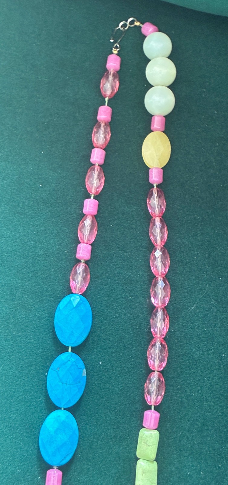 ONE OF A KIND, JUST SPECTACULAR COLOR, Semi Precious Stone Necklace 30″ HEALING