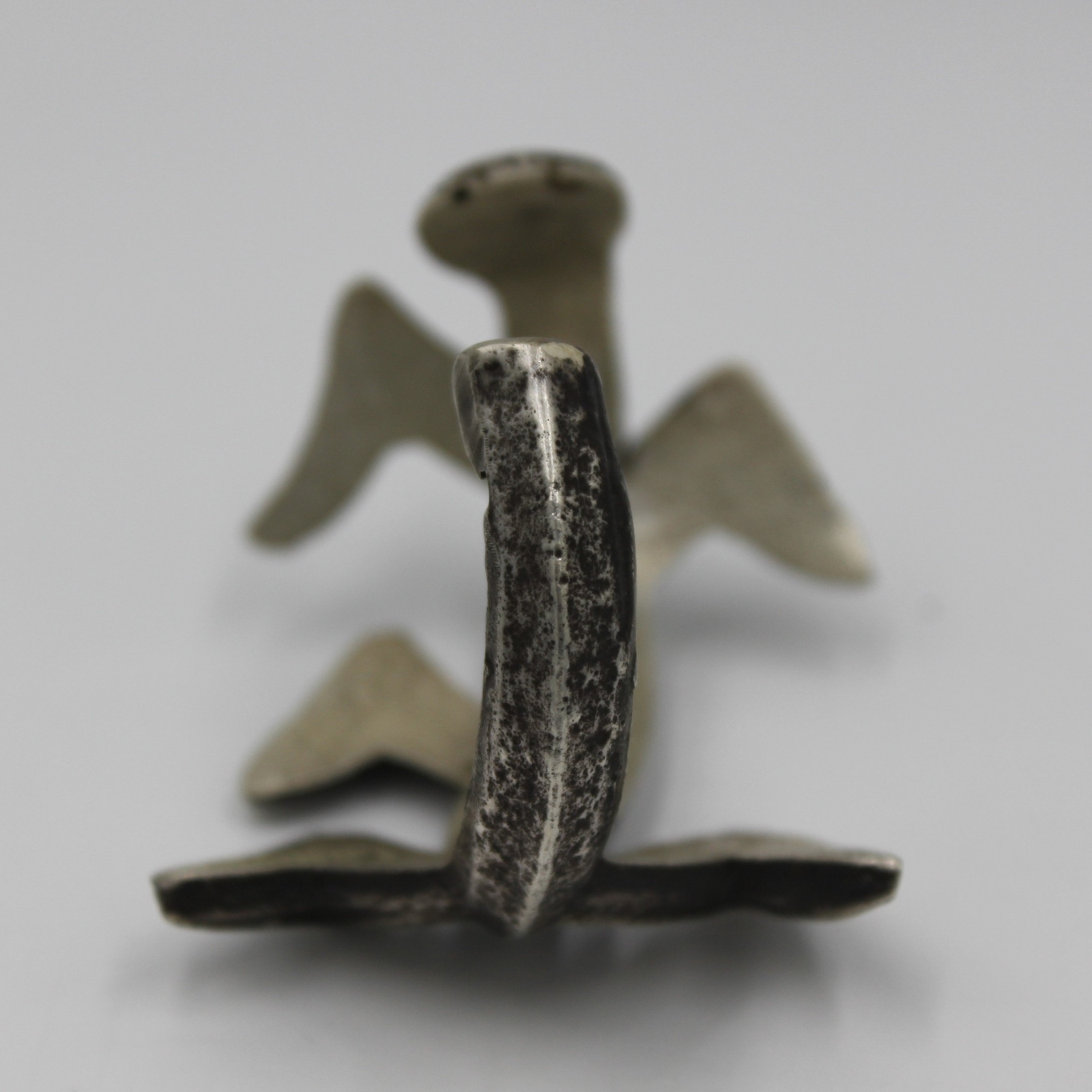IRA CUSTER Navajo Tufa Cast Sterling Silver Corn Motif Cuff Bracelet, Signed ITC