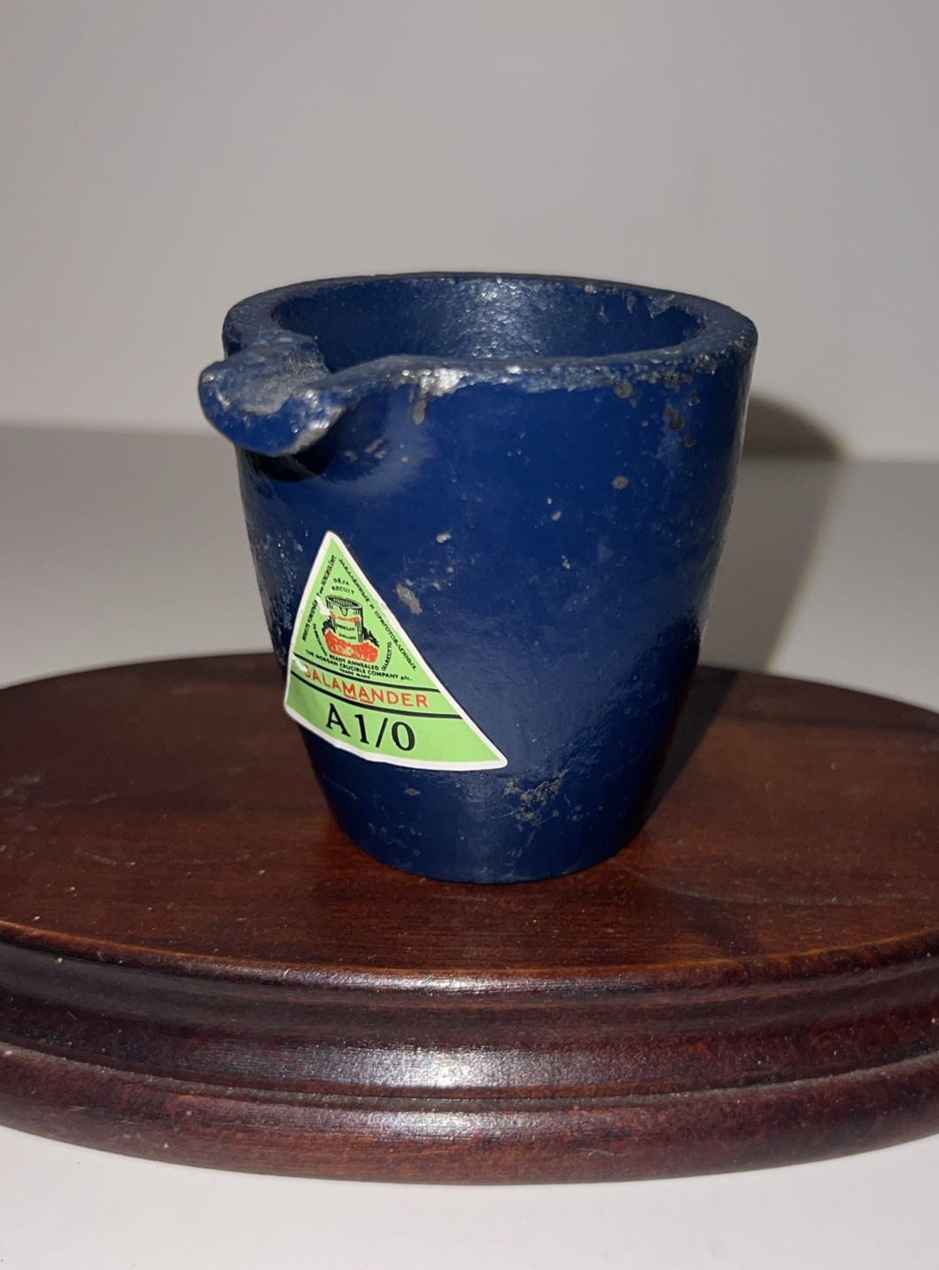 Vintage A1/0 Salamander Graphite Crucible Jewelry Making Gold Silver