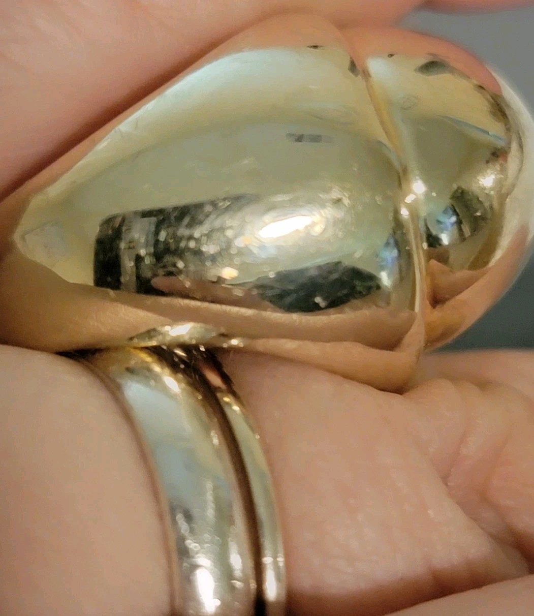 Silver Dome Ring Vermeil 925 Sterling Silver By RCI Sz 6.5